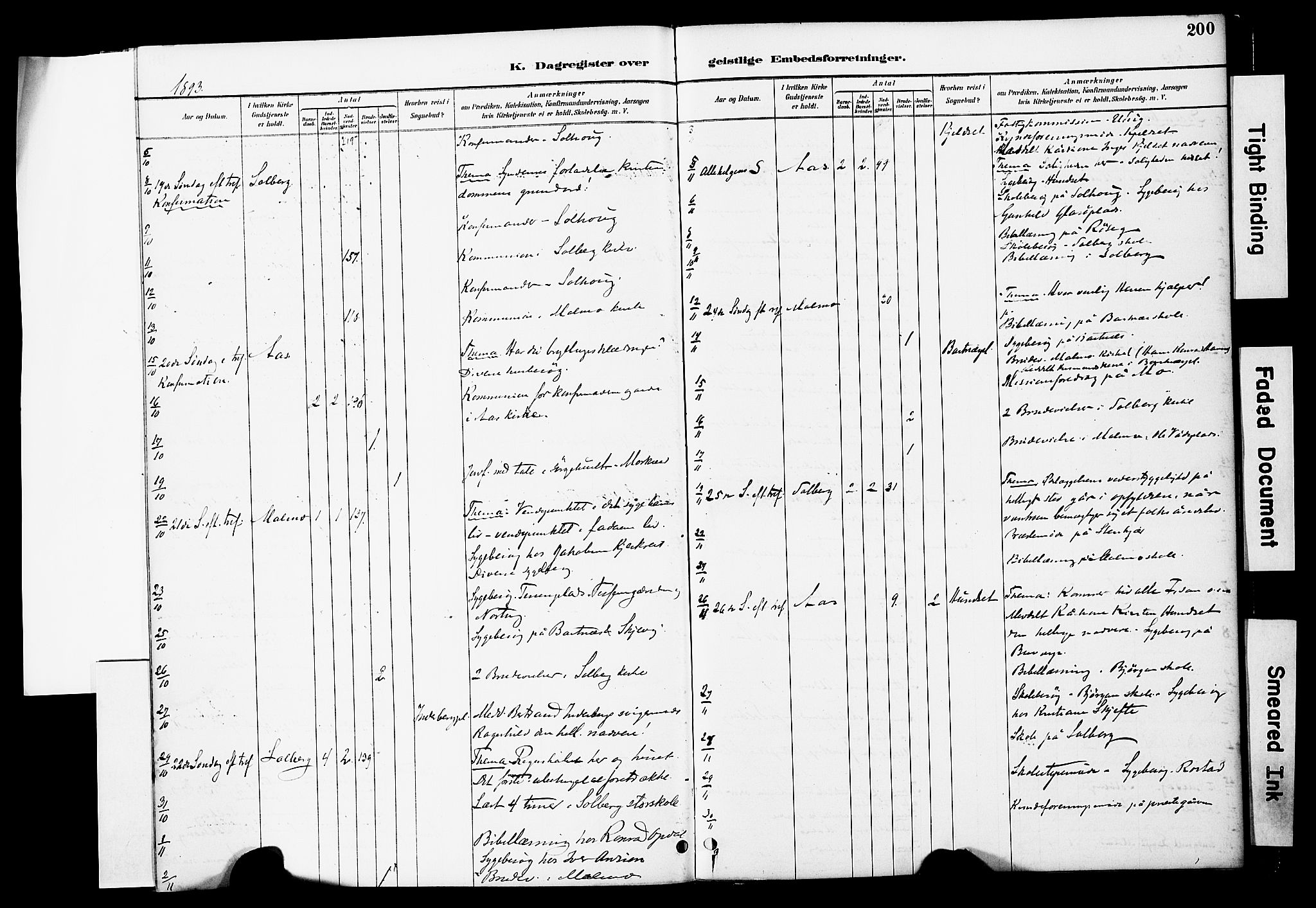 Ministerialprotokoller, klokkerbøker og fødselsregistre - Nord-Trøndelag, AV/SAT-A-1458/741/L0396: Parish register (official) no. 741A10, 1889-1901, p. 200