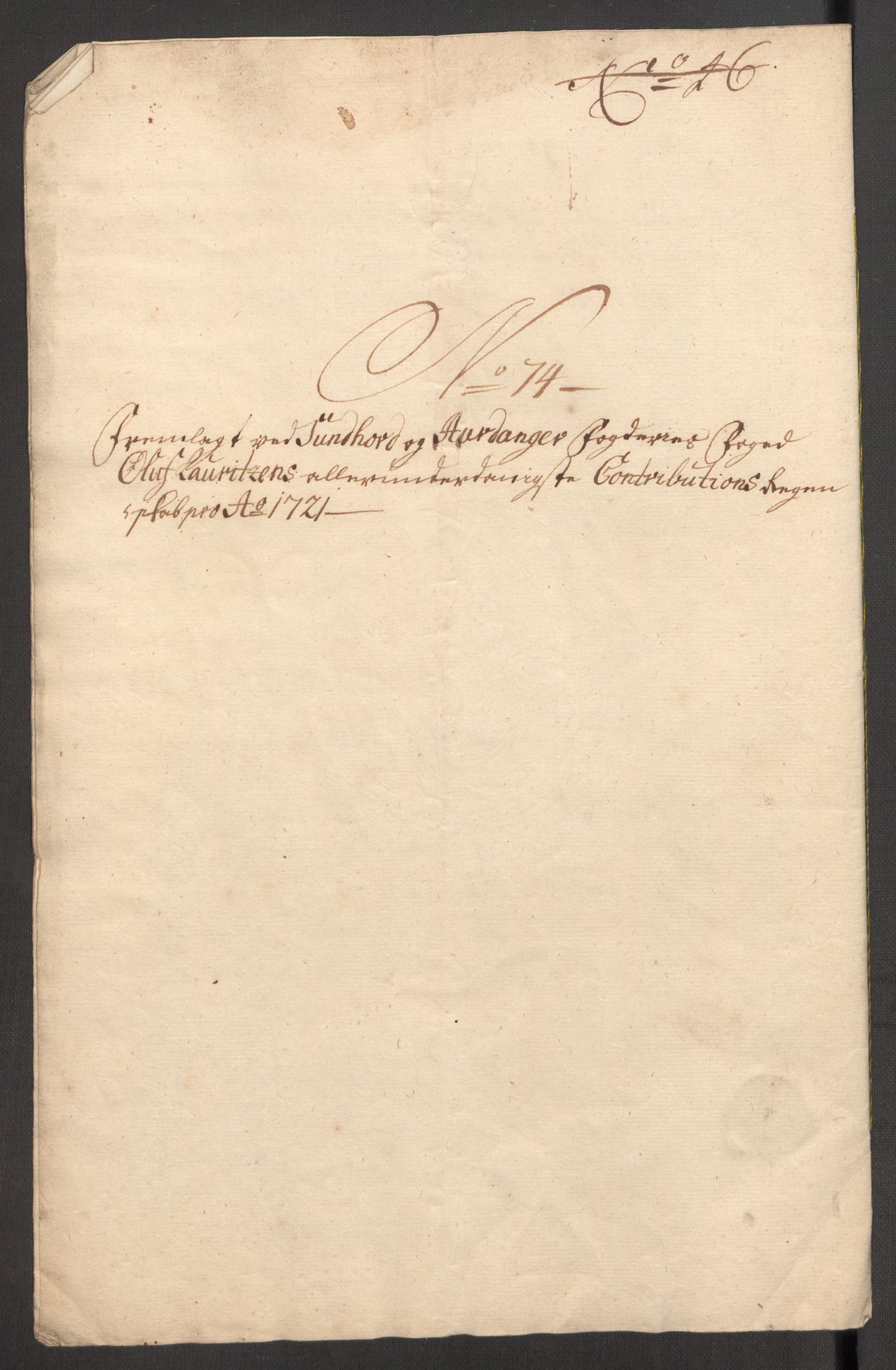 Rentekammeret inntil 1814, Reviderte regnskaper, Fogderegnskap, AV/RA-EA-4092/R48/L3000: Fogderegnskap Sunnhordland og Hardanger, 1721, p. 418