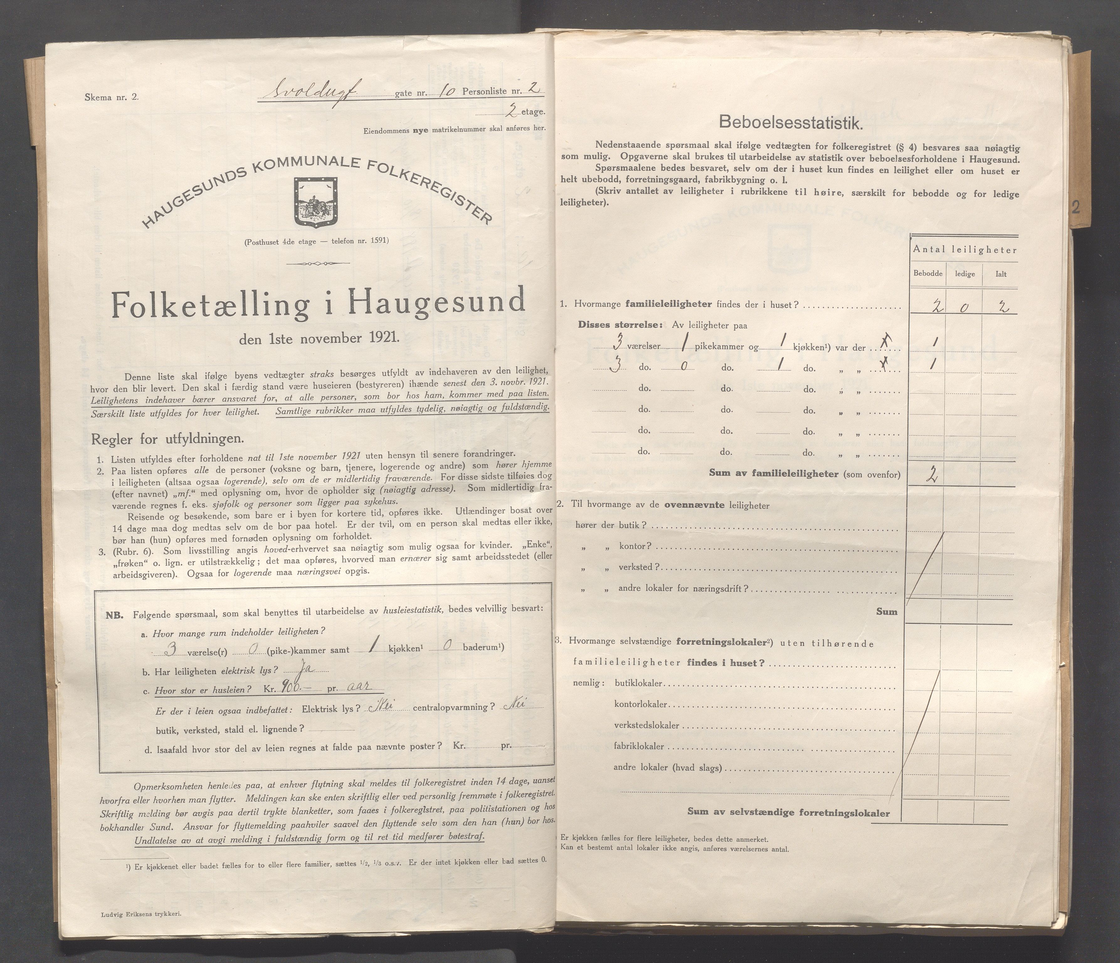 IKAR, Local census 1.11.1921 for Haugesund, 1921, p. 4982