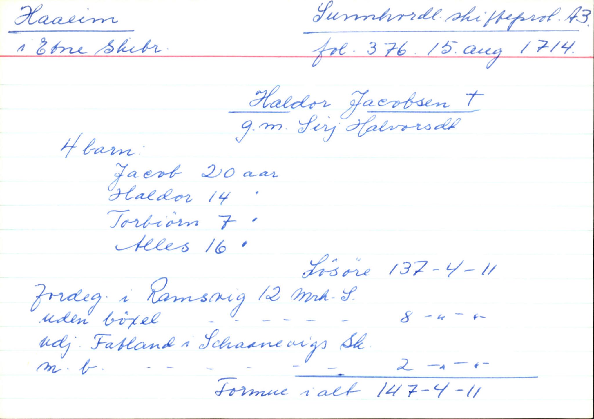 Skiftekort ved Statsarkivet i Bergen, SAB/SKIFTEKORT/004/L0002: Skifteprotokoll nr. 3, 1708-1717, p. 27