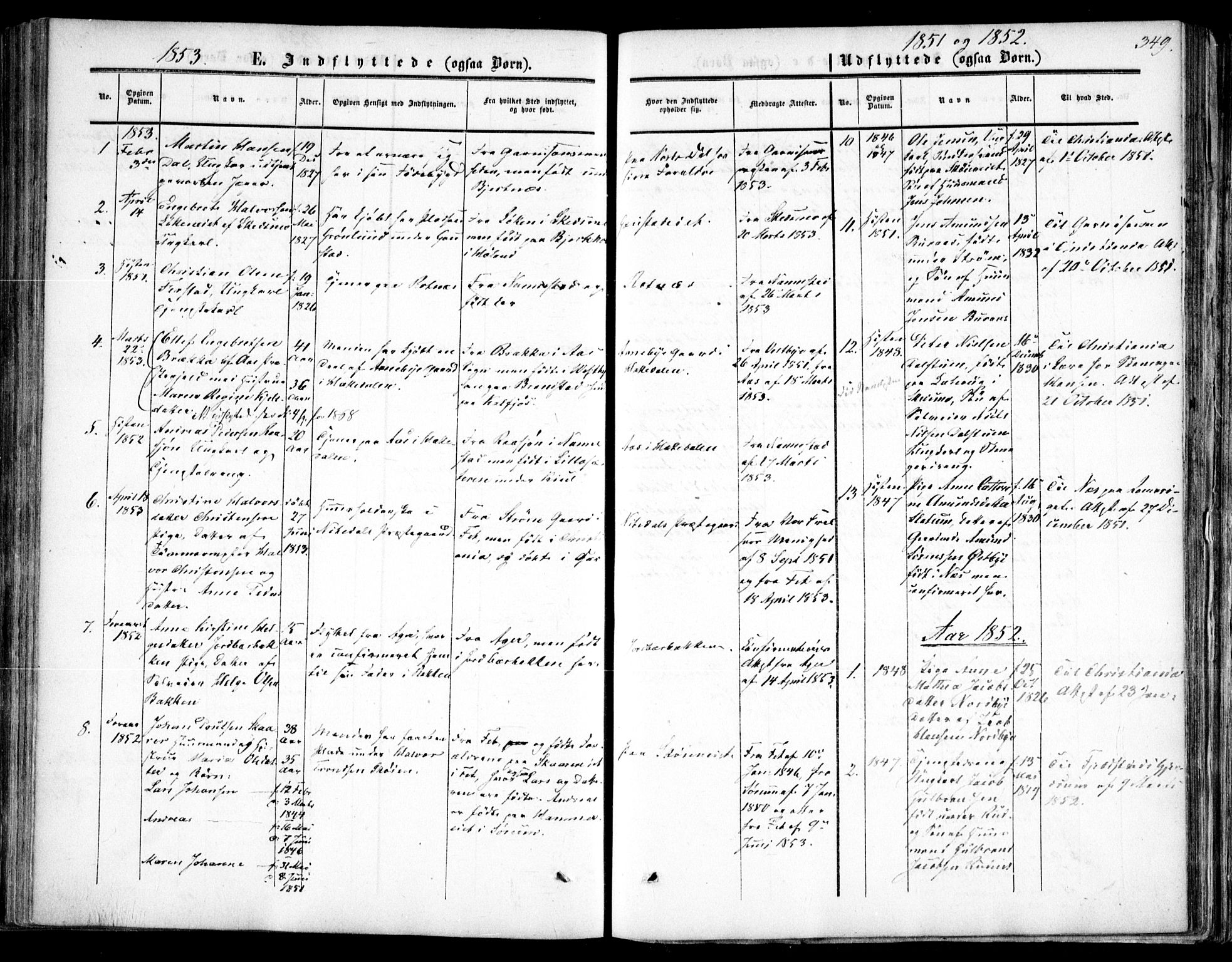 Nittedal prestekontor Kirkebøker, SAO/A-10365a/F/Fa/L0005: Parish register (official) no. I 5, 1850-1862, p. 349