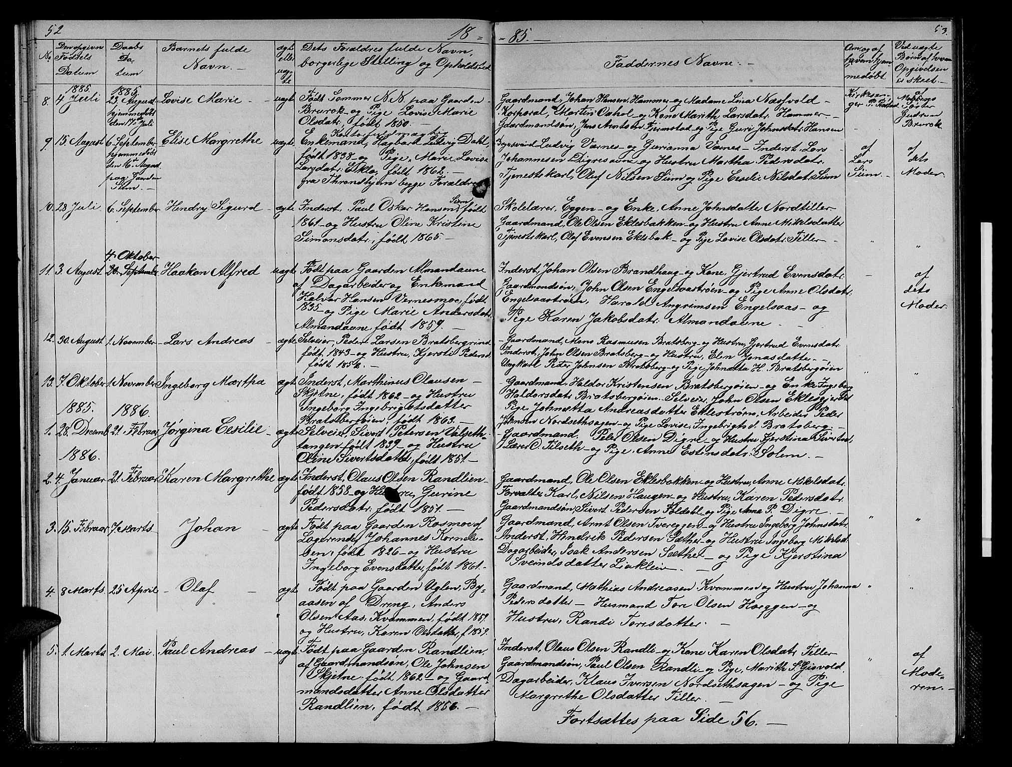 Ministerialprotokoller, klokkerbøker og fødselsregistre - Sør-Trøndelag, SAT/A-1456/608/L0340: Parish register (copy) no. 608C06, 1864-1889, p. 52-53