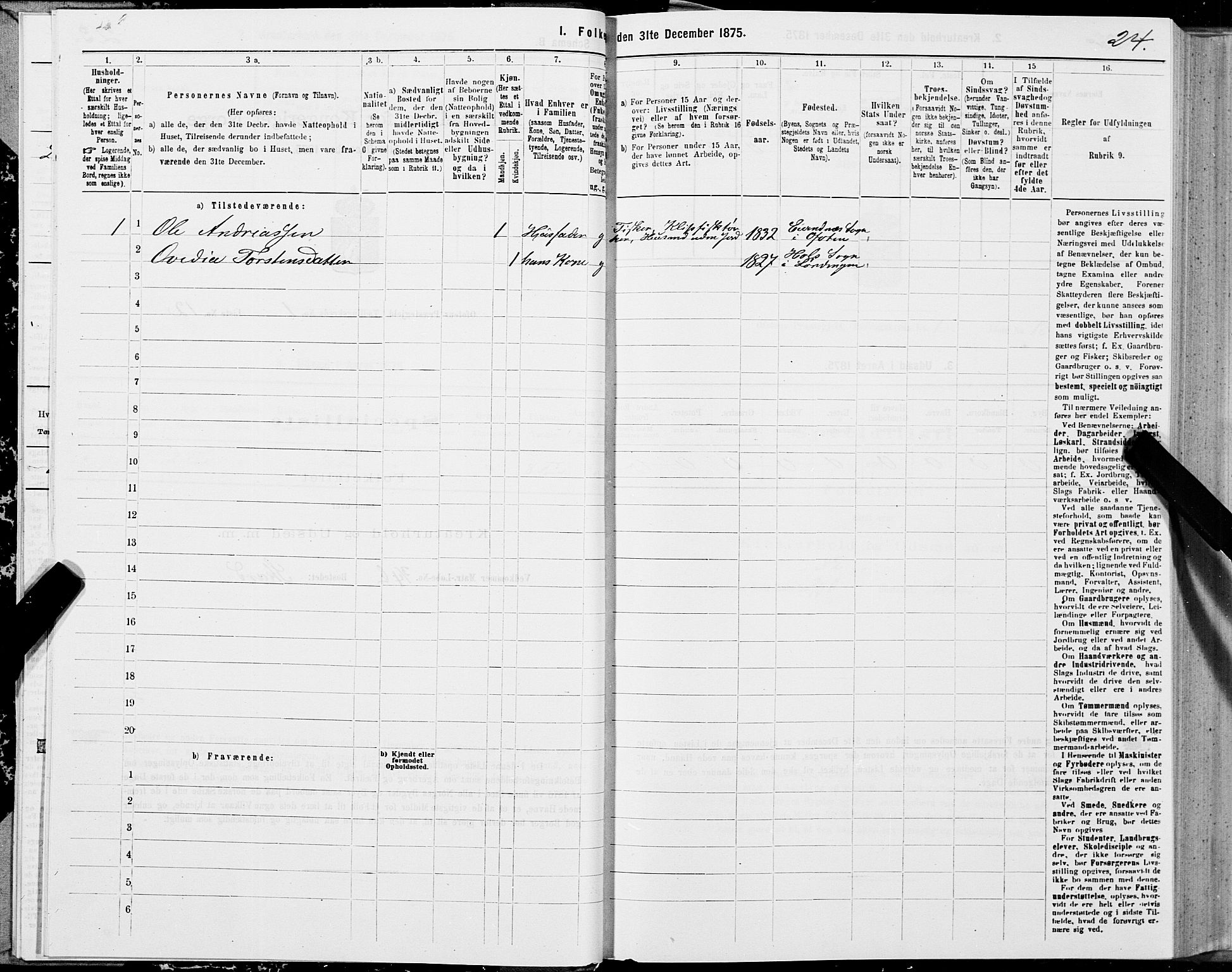 SAT, 1875 census for 1853P Ofoten, 1875, p. 1024