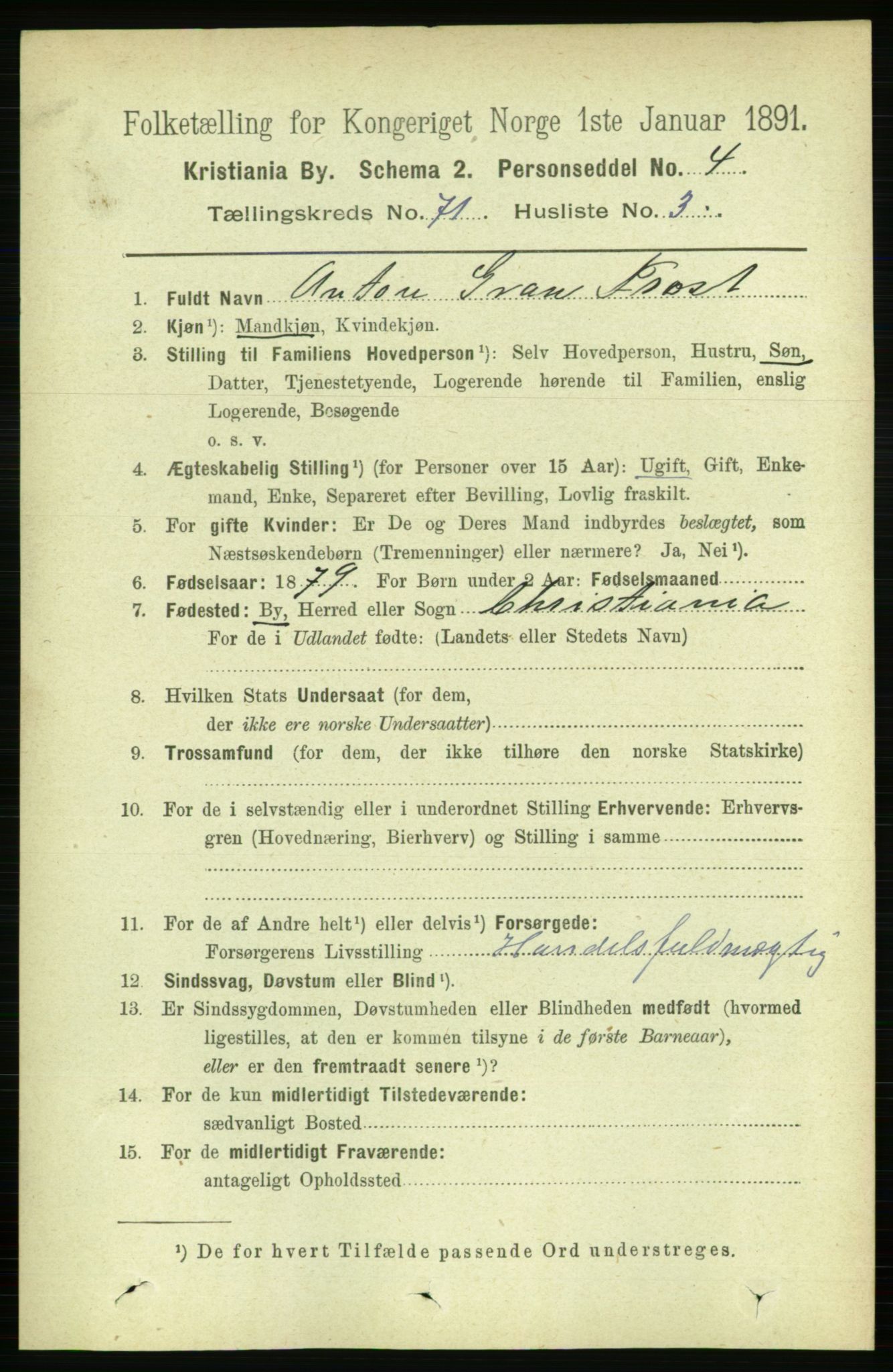 RA, 1891 census for 0301 Kristiania, 1891, p. 38992