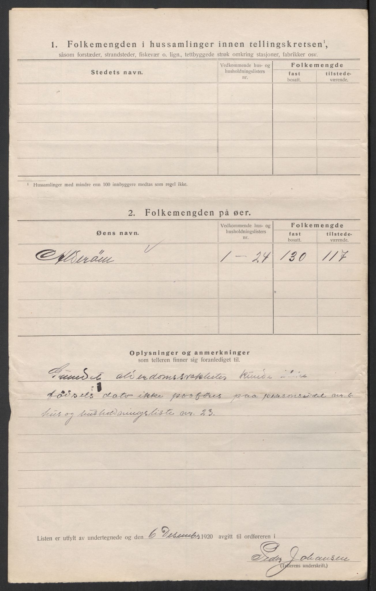 SAT, 1920 census for Lurøy, 1920, p. 42