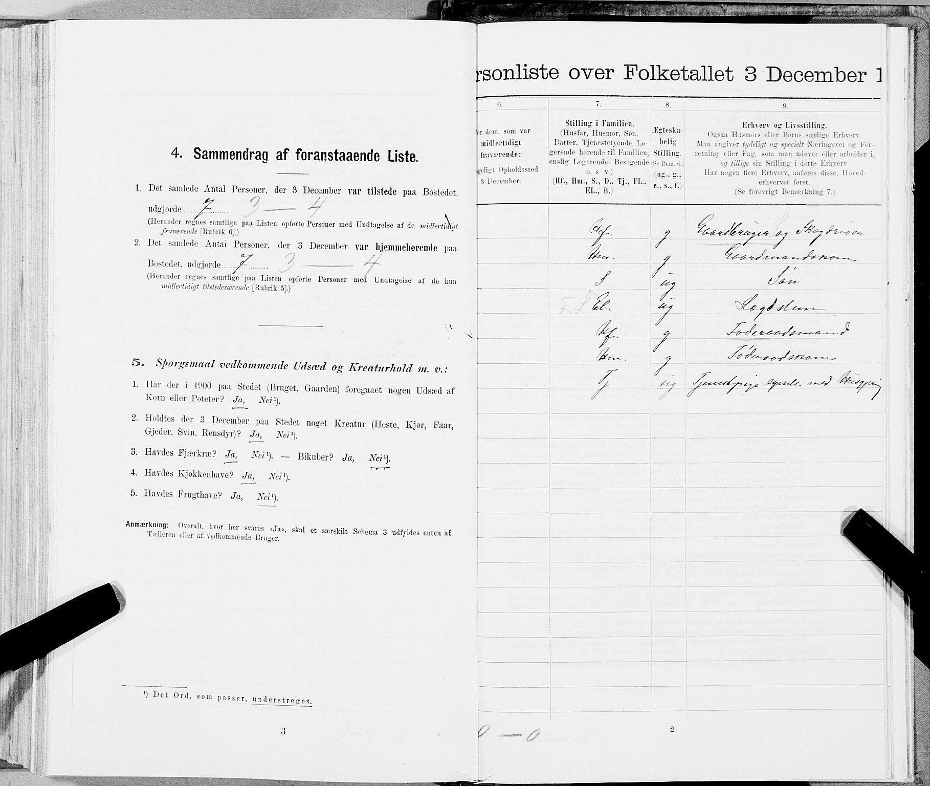 SAT, 1900 census for Flatanger, 1900, p. 770