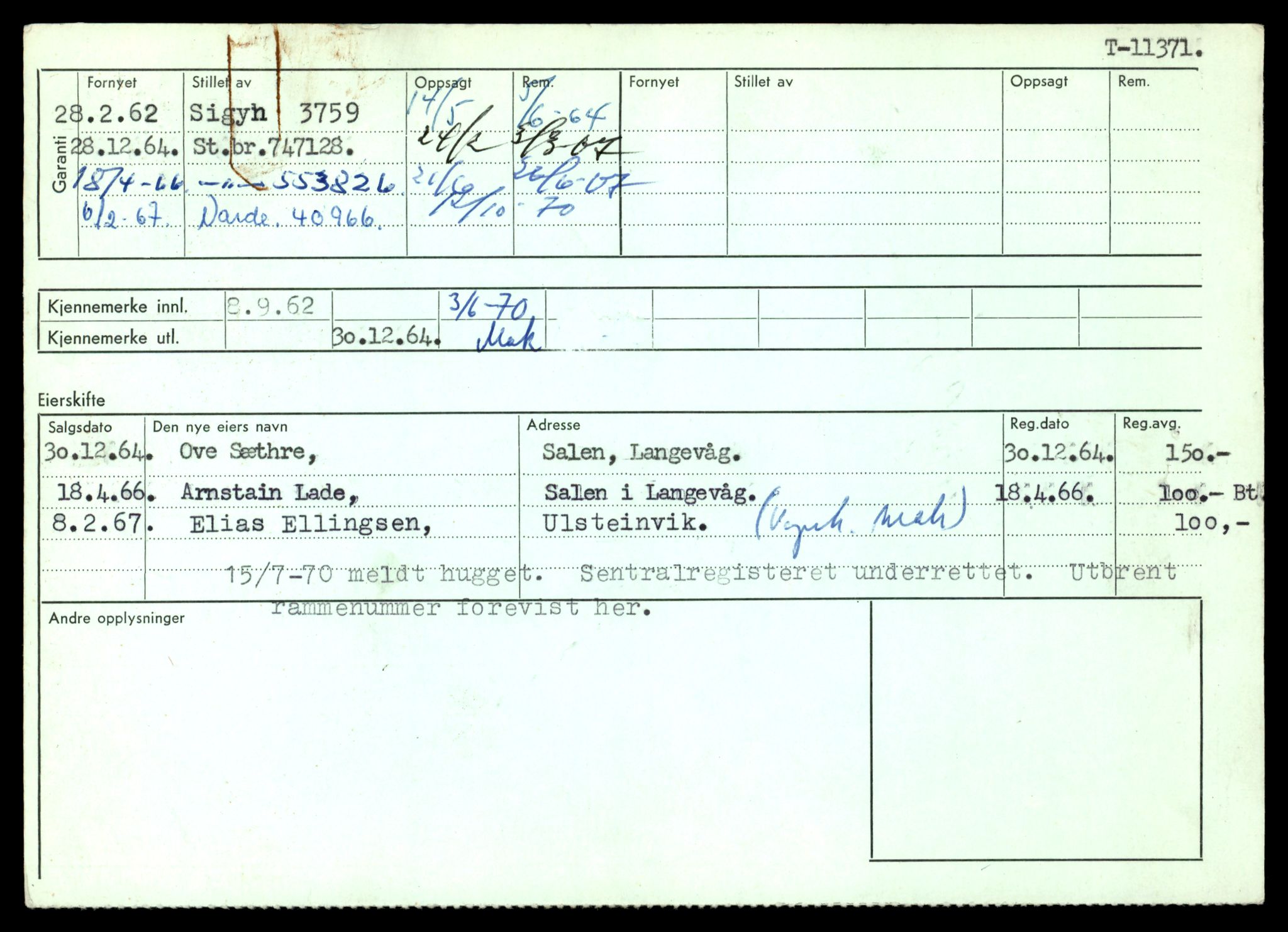 Møre og Romsdal vegkontor - Ålesund trafikkstasjon, AV/SAT-A-4099/F/Fe/L0028: Registreringskort for kjøretøy T 11290 - T 11429, 1927-1998, p. 1722