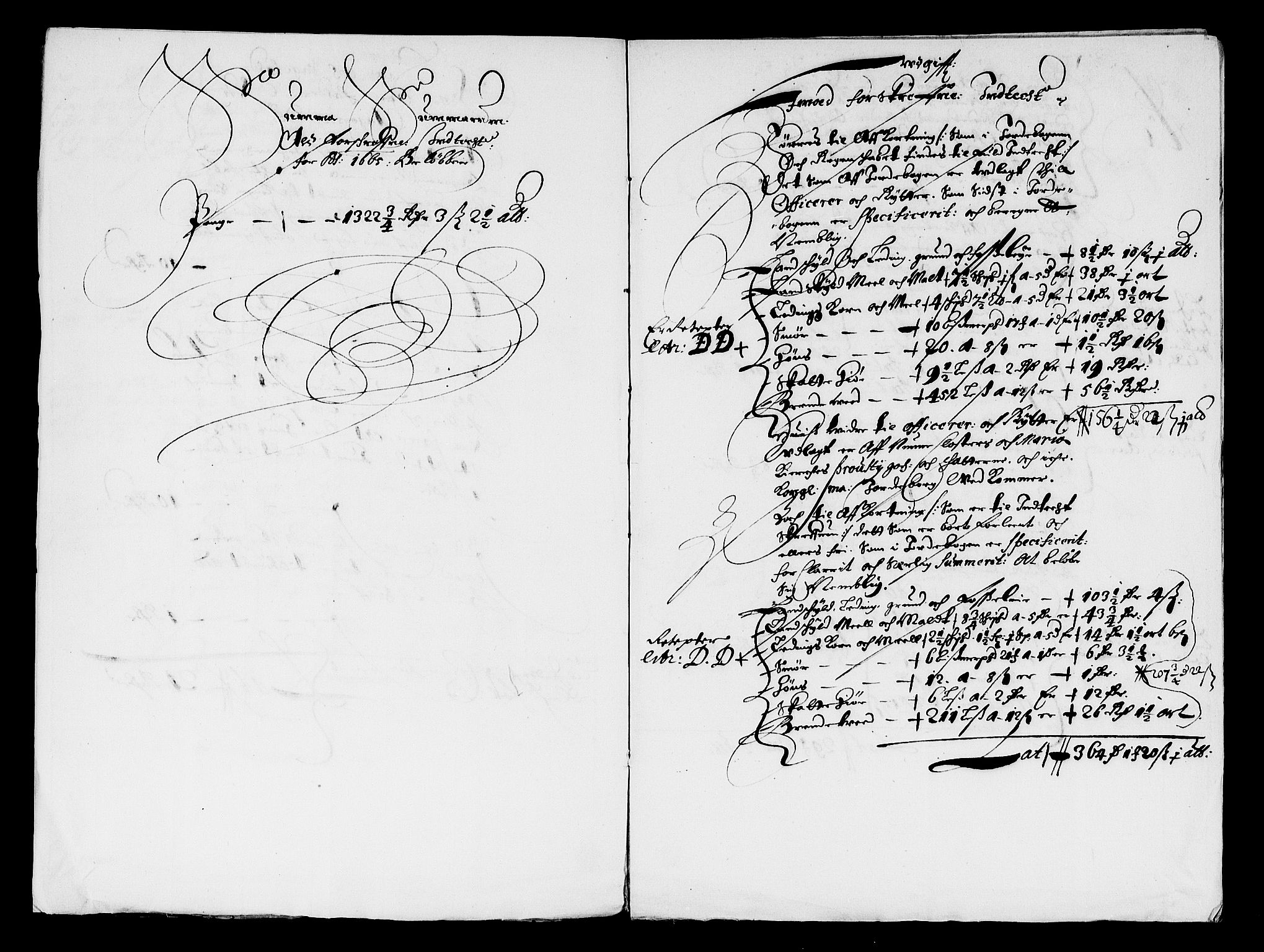 Rentekammeret inntil 1814, Reviderte regnskaper, Stiftamtstueregnskaper, Landkommissariatet på Akershus og Akershus stiftamt, AV/RA-EA-5869/R/Ra/L0029: Landkommissariatet på Akershus, 1665
