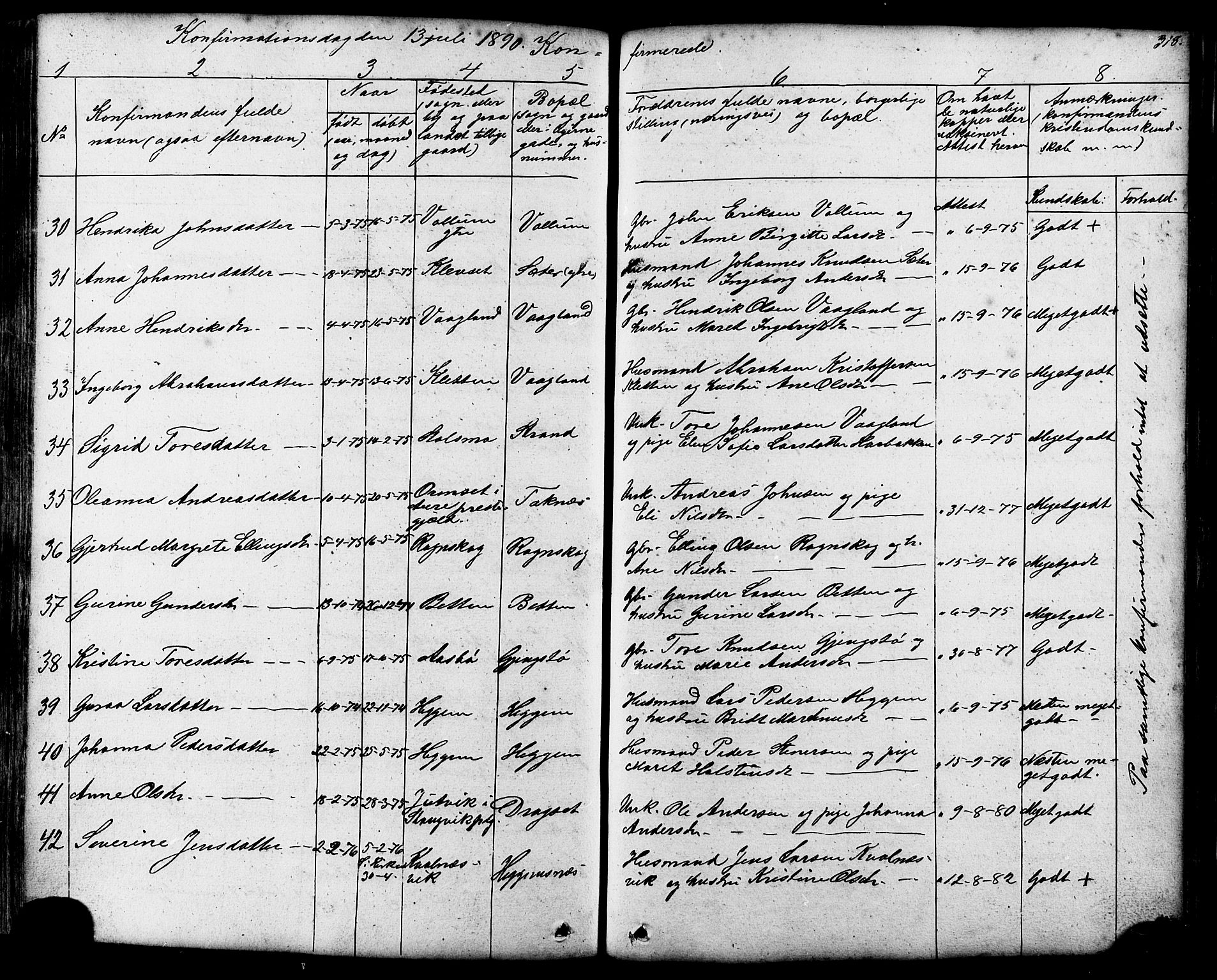 Ministerialprotokoller, klokkerbøker og fødselsregistre - Møre og Romsdal, SAT/A-1454/576/L0890: Parish register (copy) no. 576C01, 1837-1908, p. 318