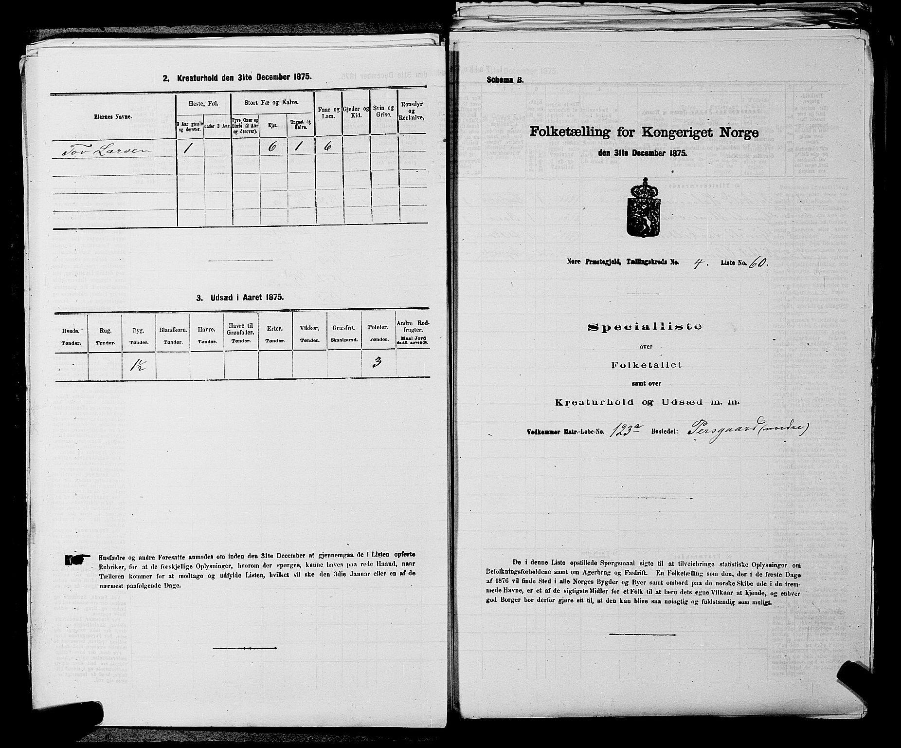 SAKO, 1875 census for 0633P Nore, 1875, p. 500