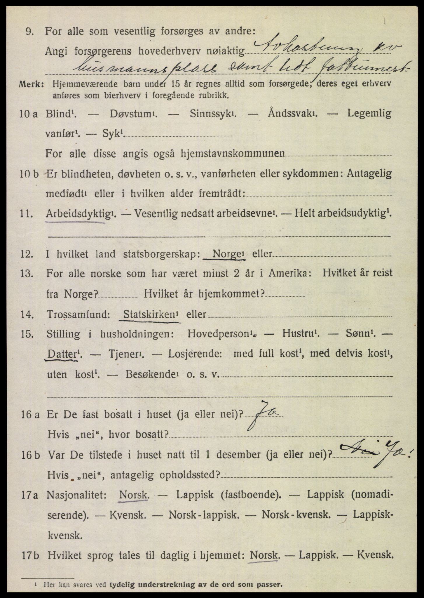 SAT, 1920 census for Leiranger, 1920, p. 2390