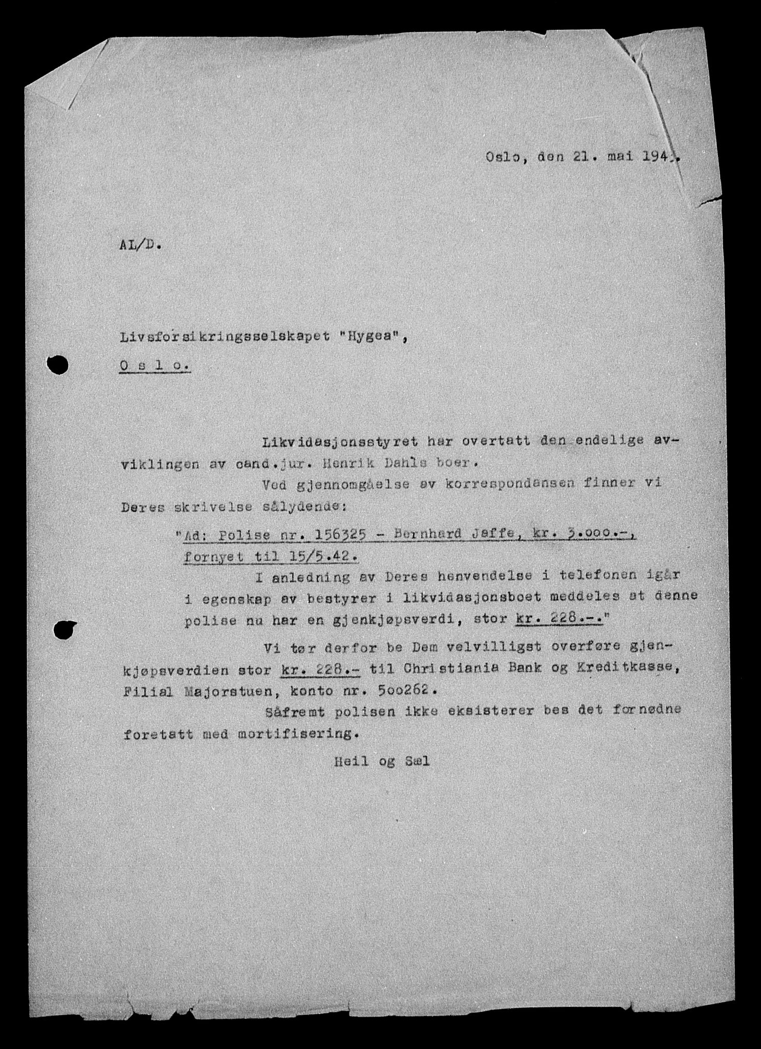 Justisdepartementet, Tilbakeføringskontoret for inndratte formuer, AV/RA-S-1564/H/Hc/Hcc/L0946: --, 1945-1947, p. 525