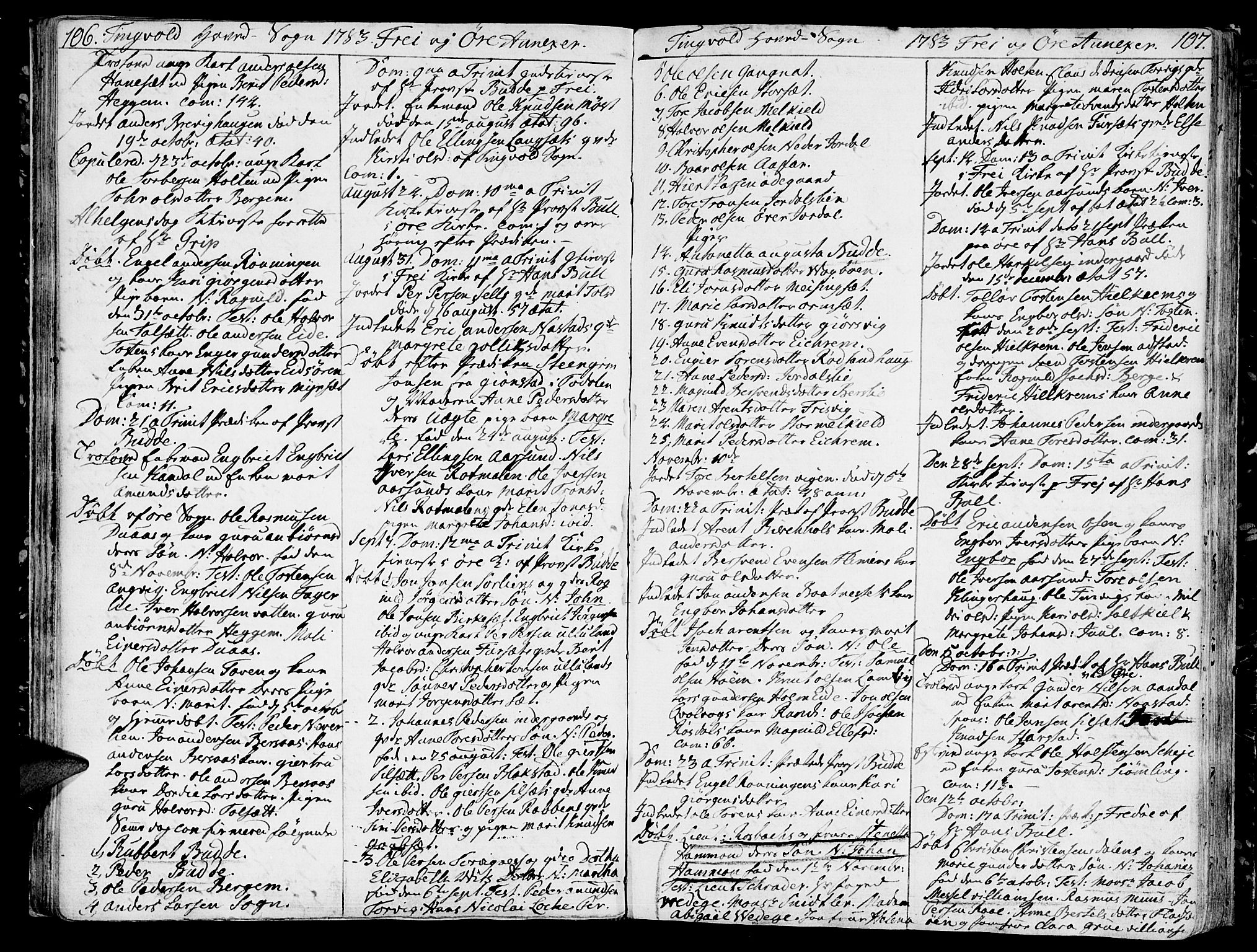 Ministerialprotokoller, klokkerbøker og fødselsregistre - Møre og Romsdal, AV/SAT-A-1454/586/L0980: Parish register (official) no. 586A06, 1776-1794, p. 106-107