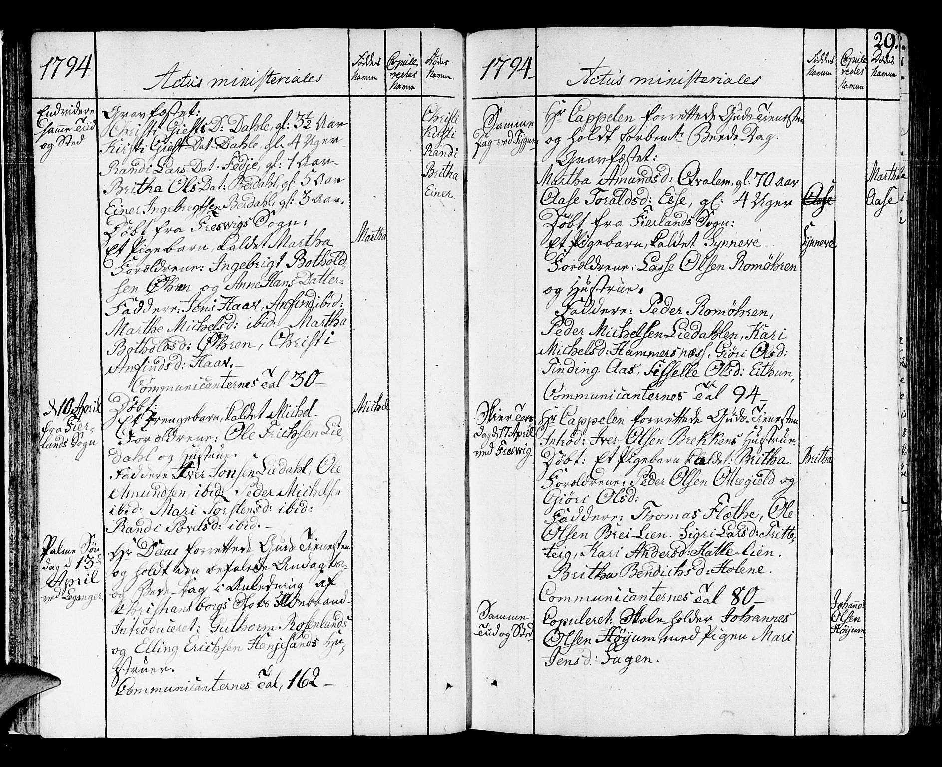 Leikanger sokneprestembete, SAB/A-81001: Parish register (official) no. A 5, 1792-1809, p. 29