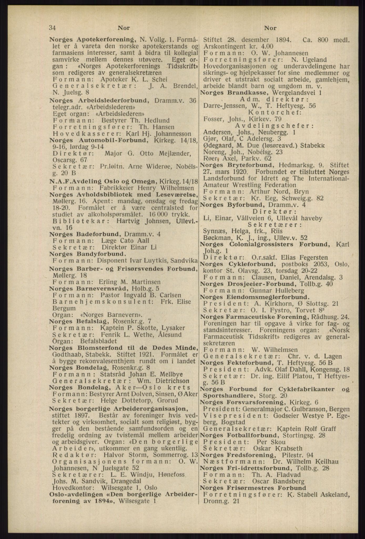 Kristiania/Oslo adressebok, PUBL/-, 1934, p. 34