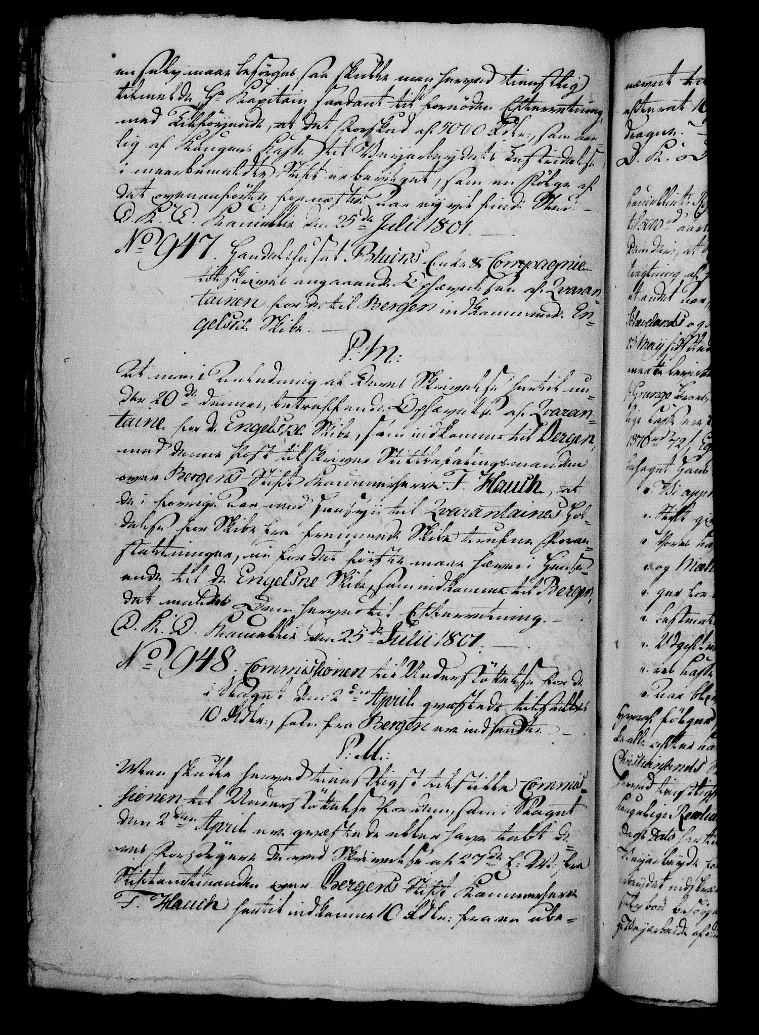 Danske Kanselli 1800-1814, AV/RA-EA-3024/H/Hg/Hga/Hgaa/L0004: Brevbok, 1801