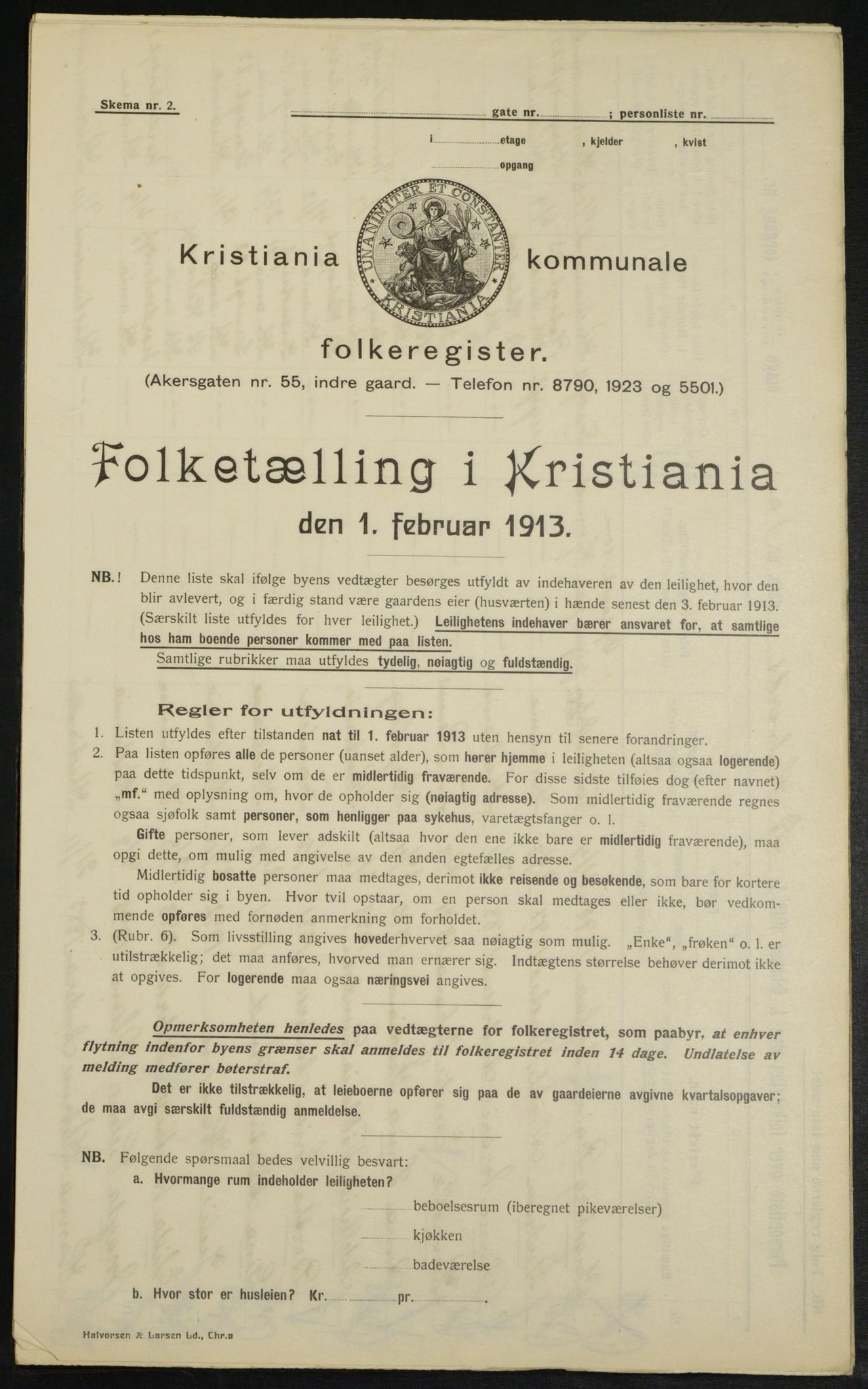 OBA, Municipal Census 1913 for Kristiania, 1913, p. 87410