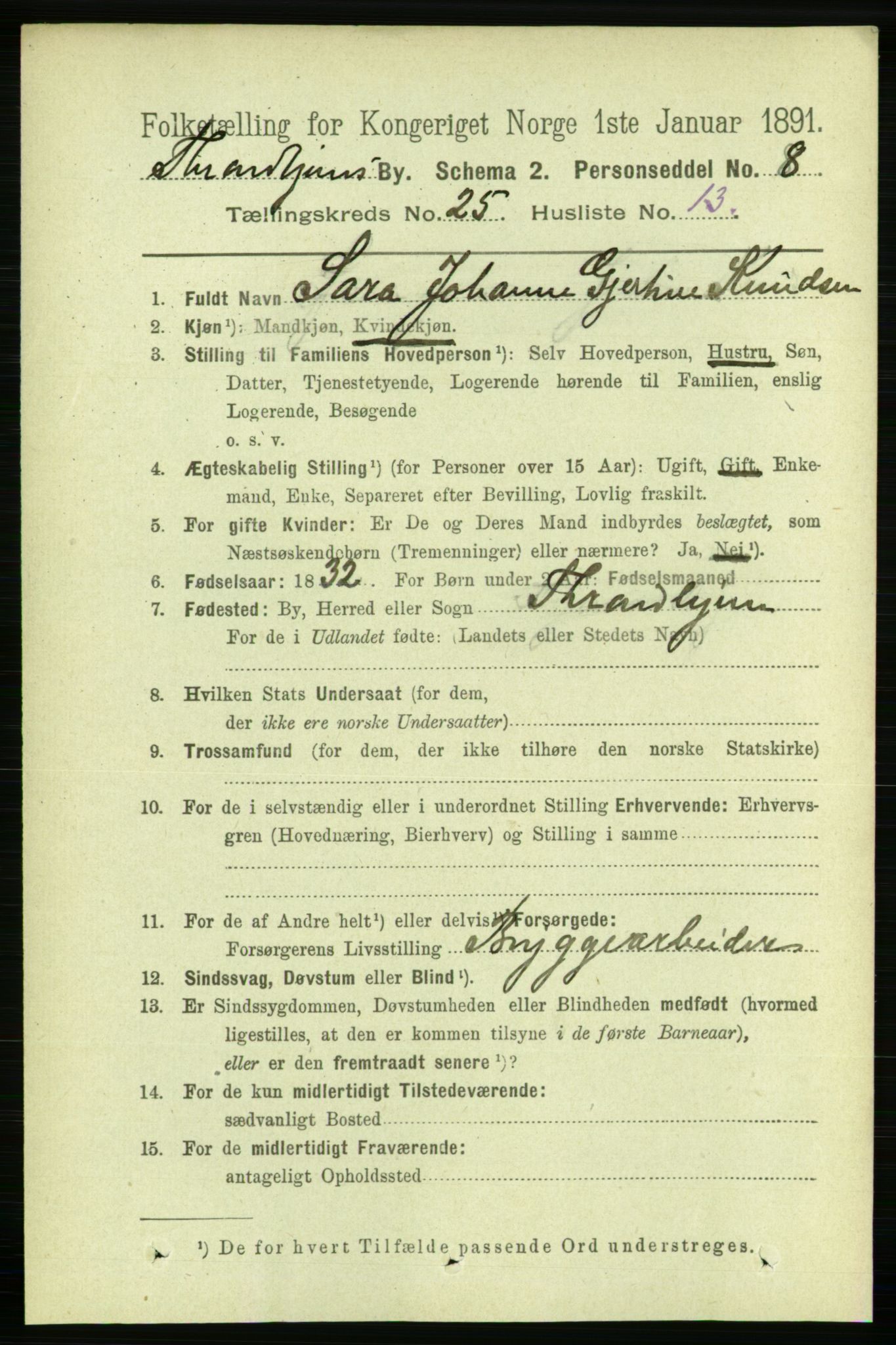 RA, 1891 census for 1601 Trondheim, 1891, p. 18903