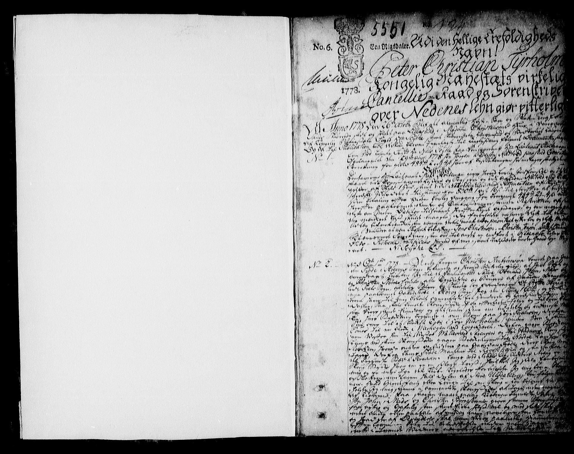 Nedenes sorenskriveri før 1824, SAK/1221-0007/G/Gb/L0014: Mortgage book no. 14, 1778-1782, p. 1