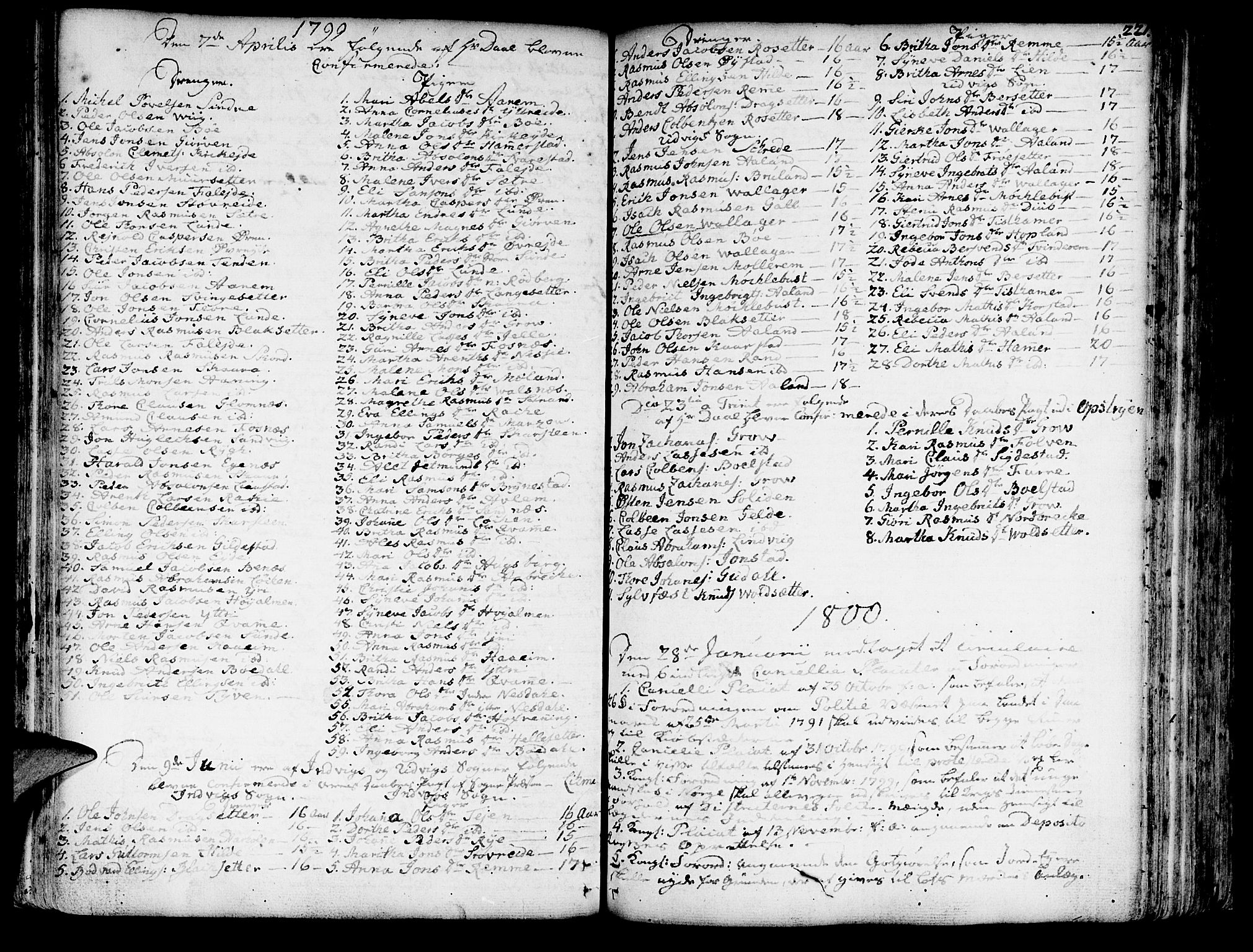 Innvik sokneprestembete, SAB/A-80501: Other parish register no. I.2.A, 1750-1835, p. 221