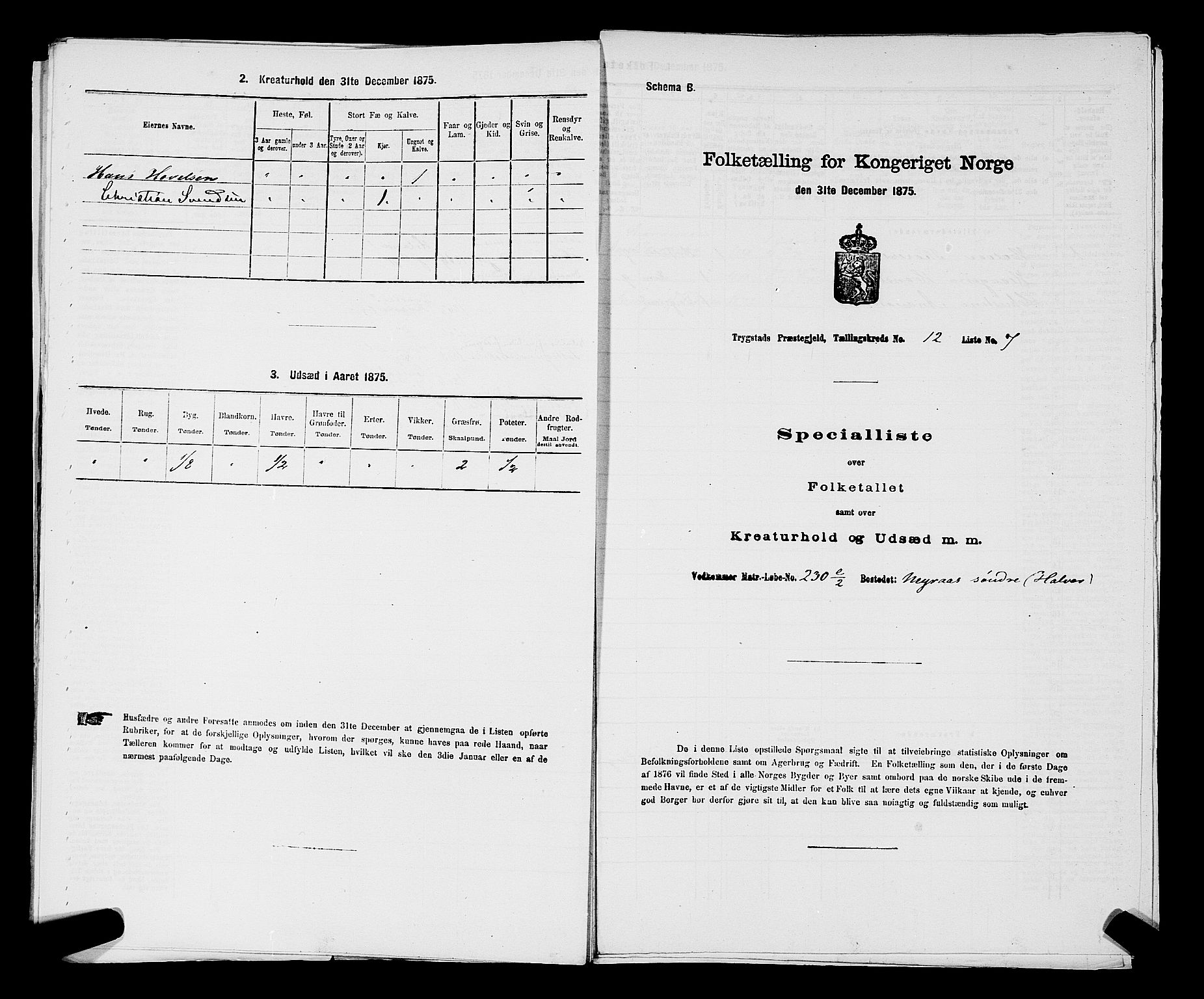 RA, 1875 census for 0122P Trøgstad, 1875, p. 1327