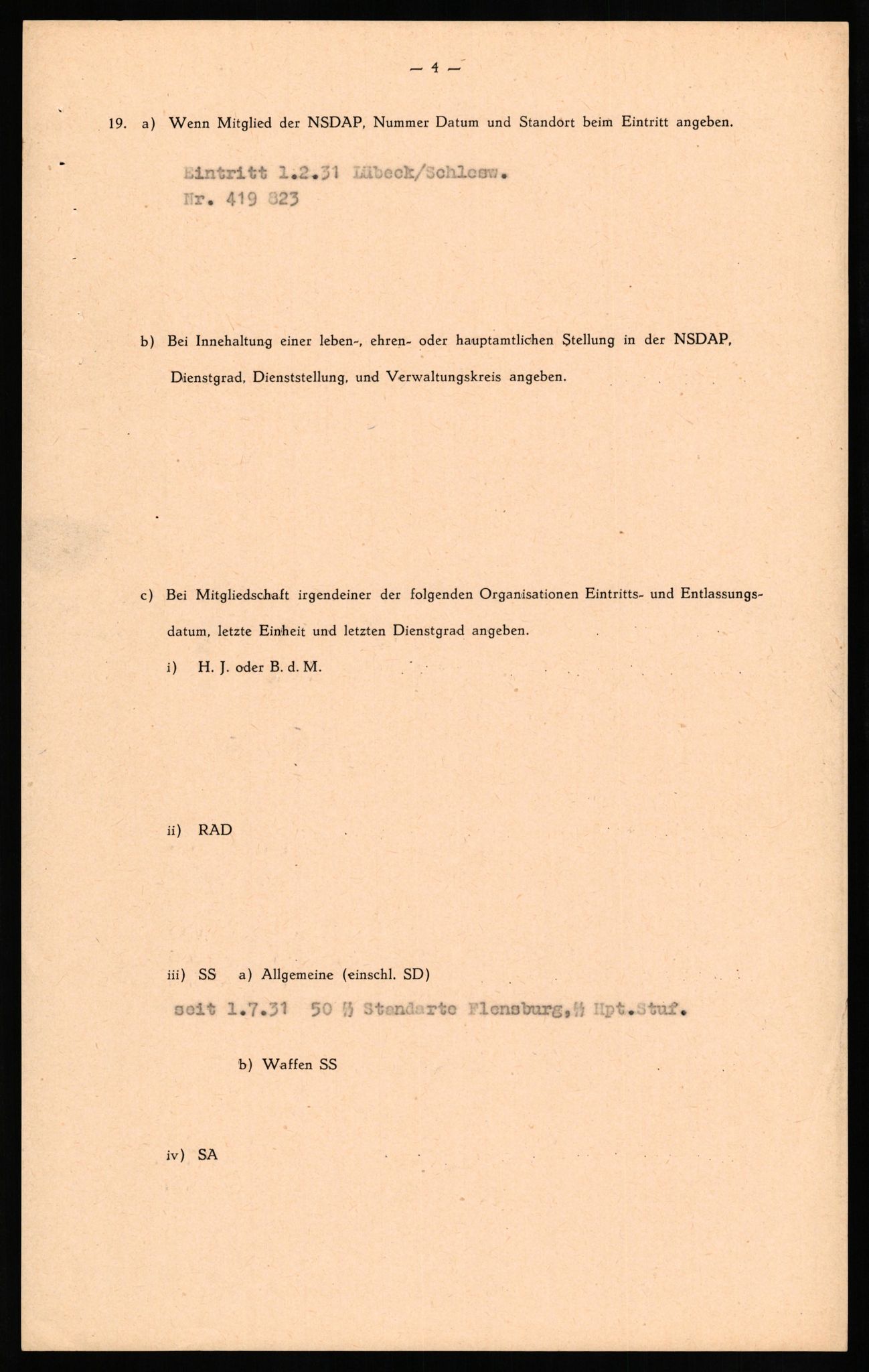 Forsvaret, Forsvarets overkommando II, AV/RA-RAFA-3915/D/Db/L0021: CI Questionaires. Tyske okkupasjonsstyrker i Norge. Tyskere., 1945-1946, p. 226