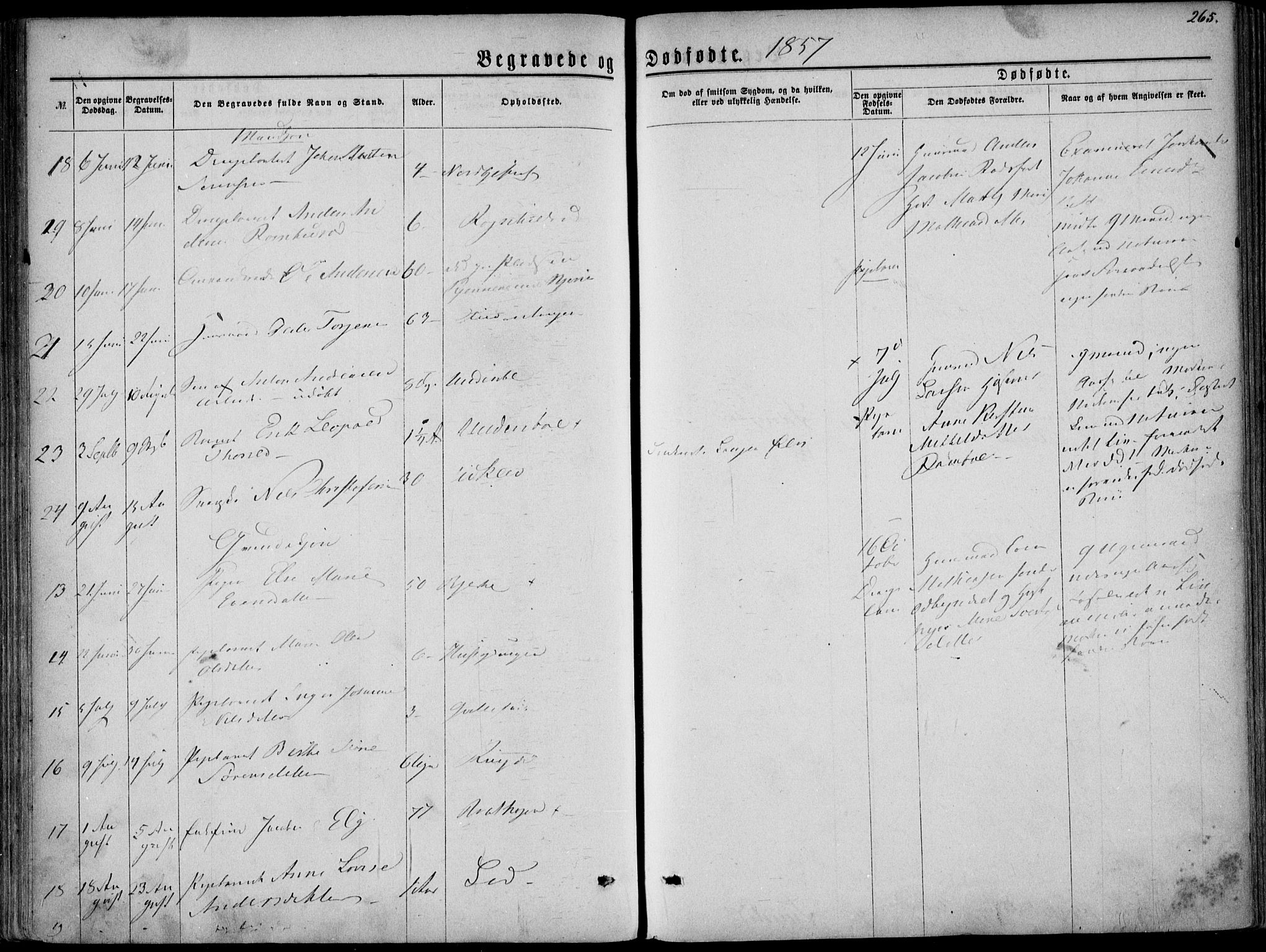 Hedrum kirkebøker, SAKO/A-344/F/Fa/L0007: Parish register (official) no. I 7, 1857-1868, p. 265