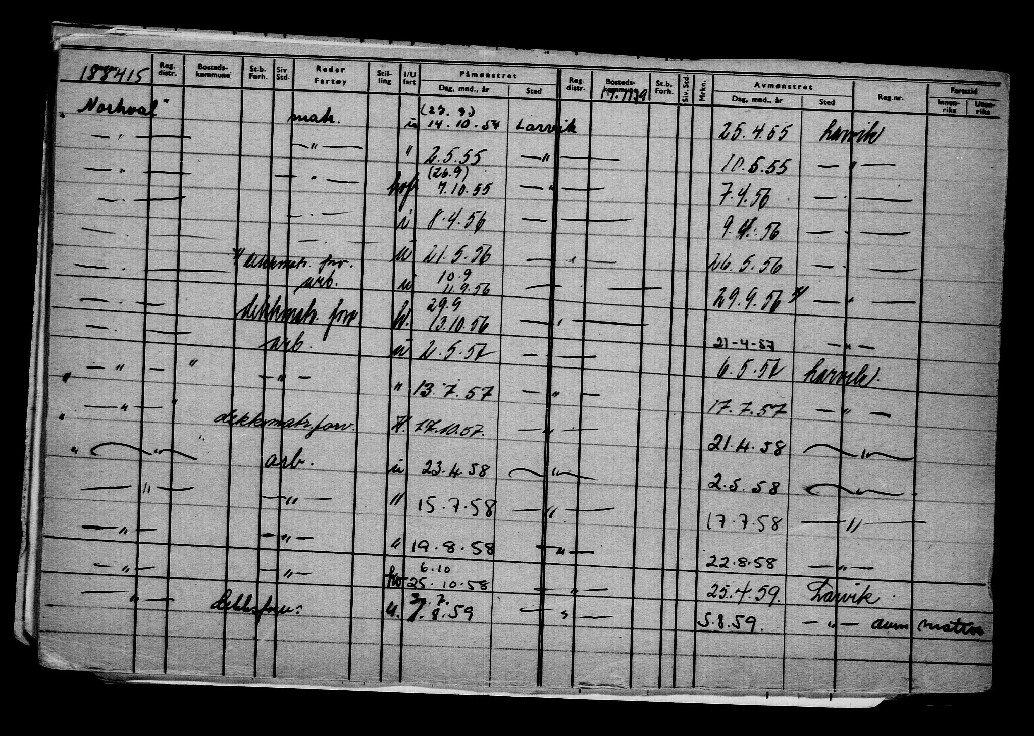 Direktoratet for sjømenn, AV/RA-S-3545/G/Gb/L0173: Hovedkort, 1919, p. 396