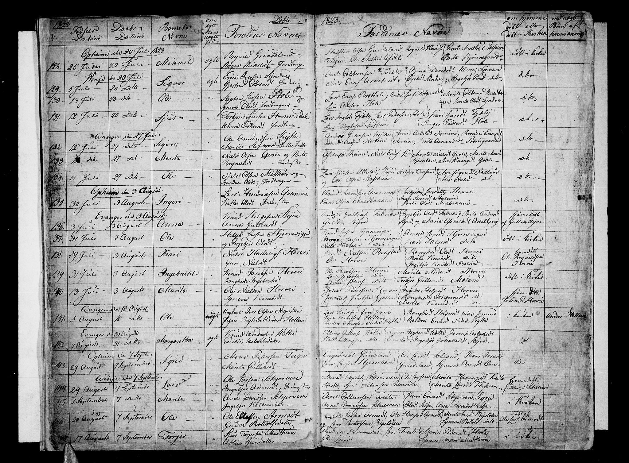 Voss sokneprestembete, AV/SAB-A-79001/H/Haa: Parish register (official) no. A 12, 1823-1837, p. 7