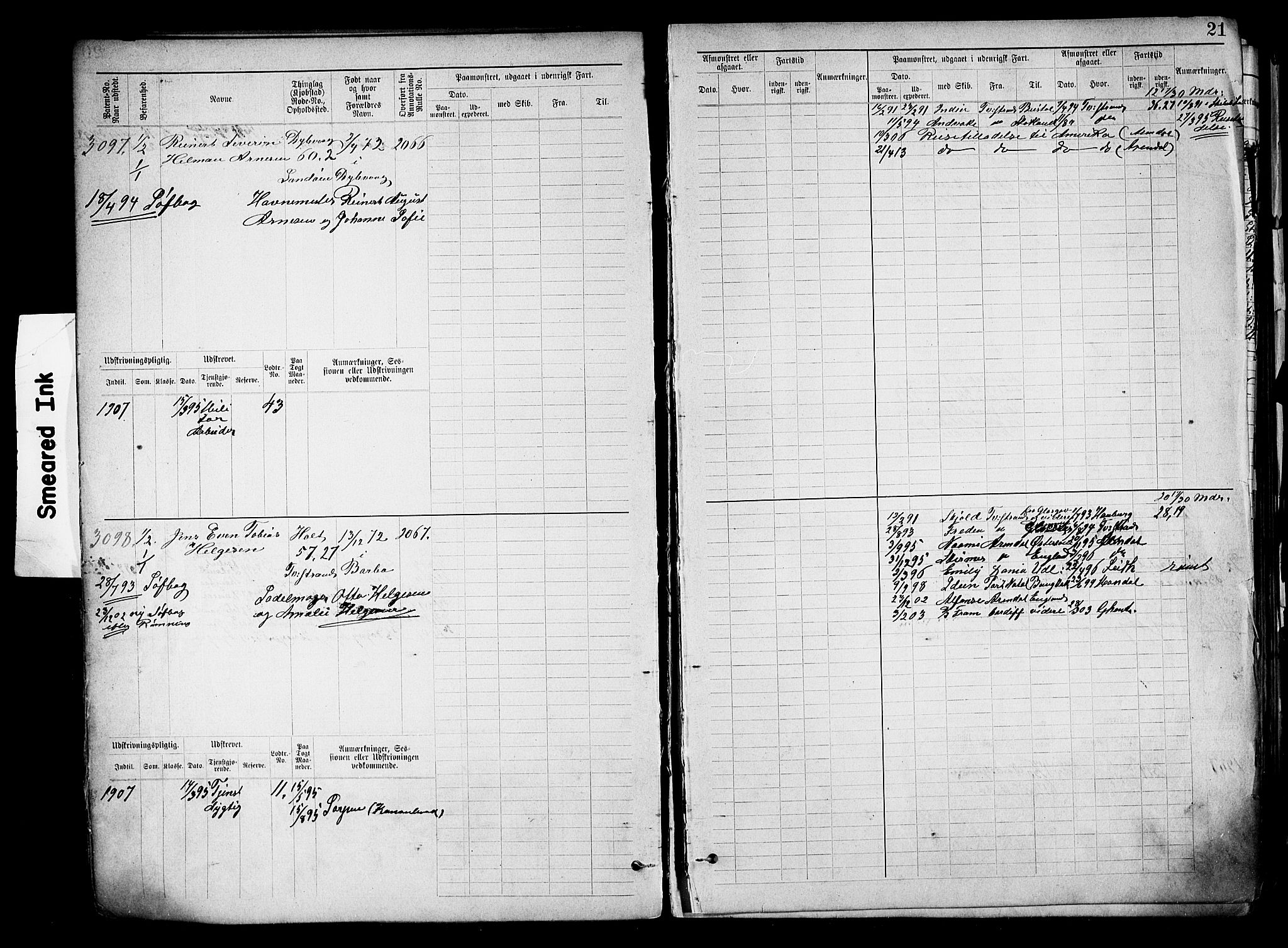 Tvedestrand mønstringskrets, SAK/2031-0011/F/Fb/L0019: Hovedrulle nr 3057-3818, U-35, 1892-1906, p. 25