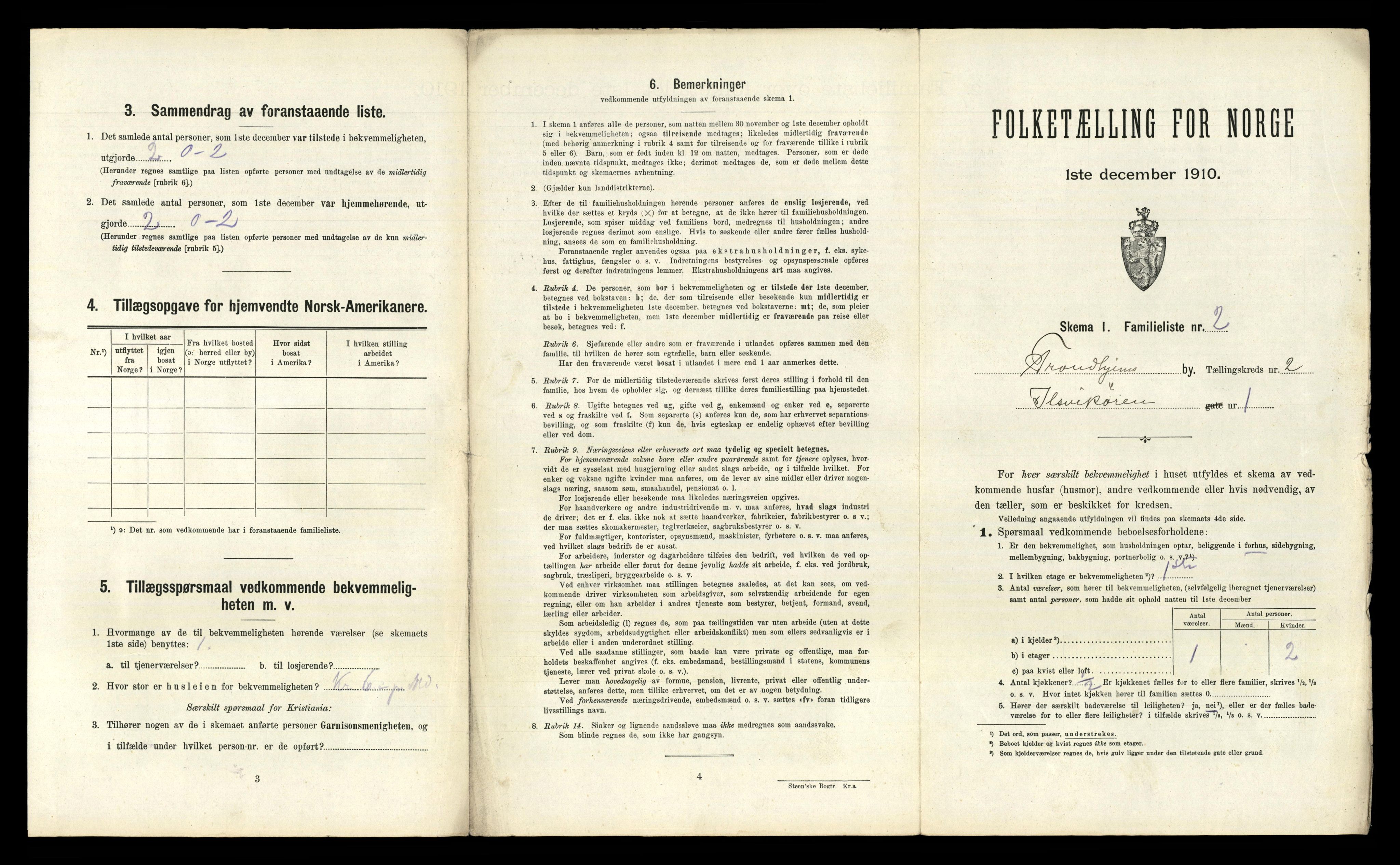 RA, 1910 census for Trondheim, 1910, p. 667