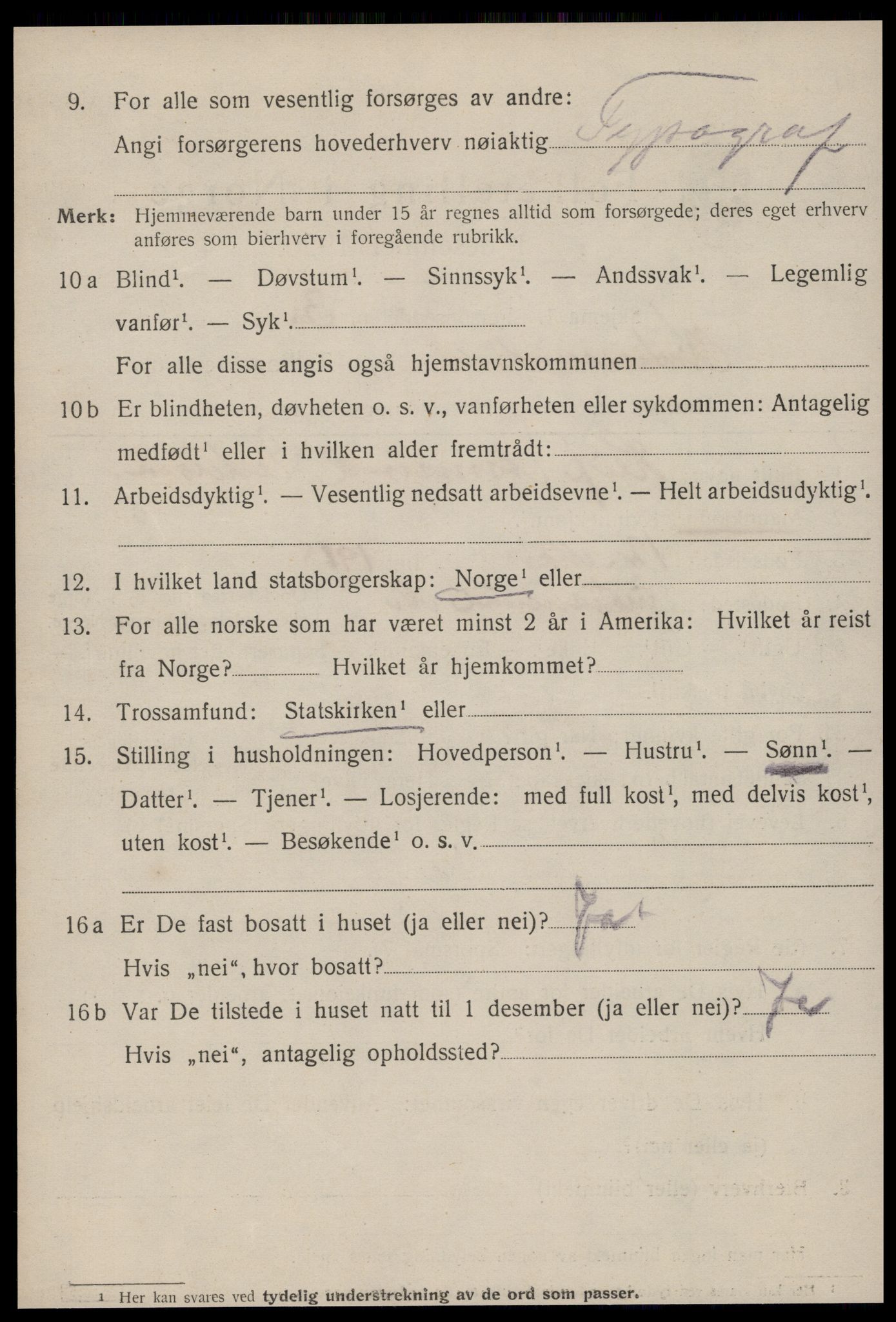 SAT, 1920 census for Kristiansund, 1920, p. 28140