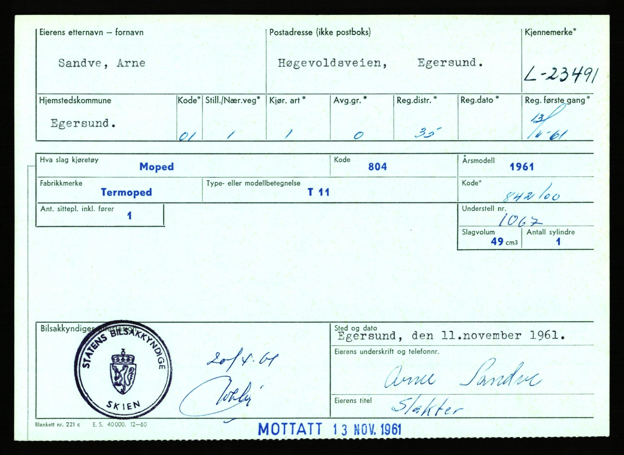 Stavanger trafikkstasjon, AV/SAST-A-101942/0/F/L0040: L-22800 - L-23999, 1930-1971, p. 1405