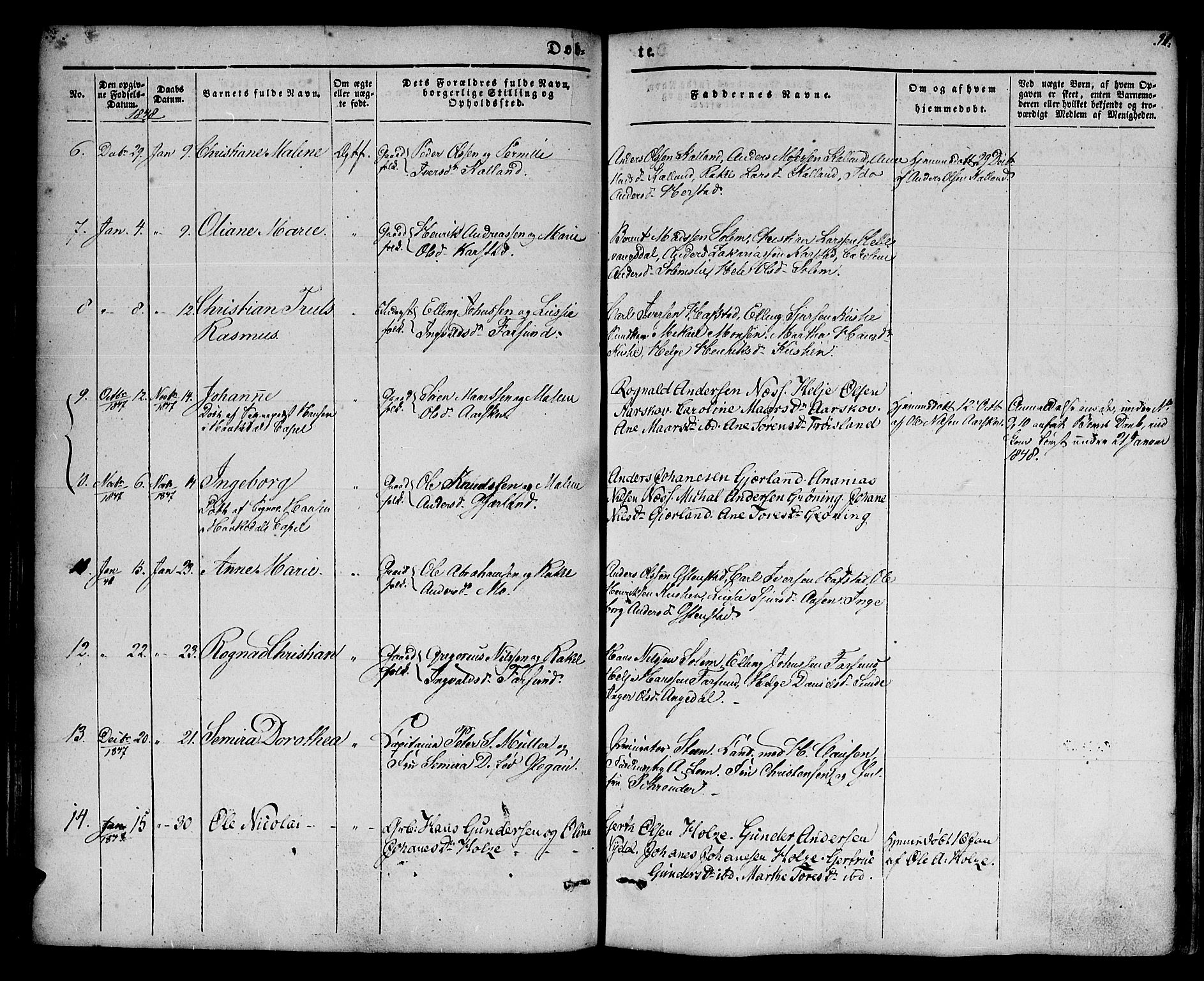 Førde sokneprestembete, AV/SAB-A-79901/H/Haa/Haaa/L0007: Parish register (official) no. A 7, 1843-1860, p. 91