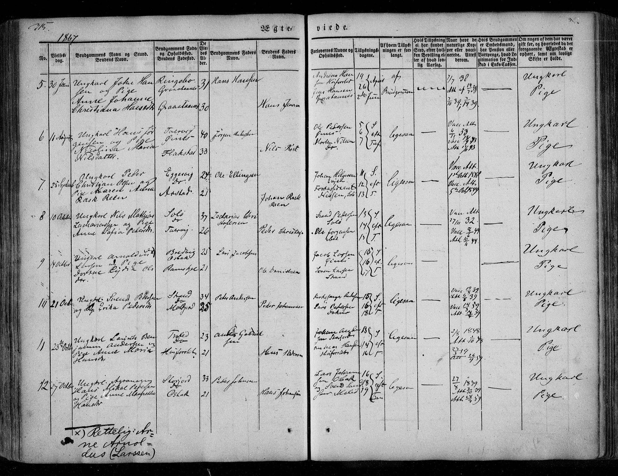 Ministerialprotokoller, klokkerbøker og fødselsregistre - Nordland, AV/SAT-A-1459/846/L0644: Parish register (official) no. 846A02, 1837-1872, p. 315