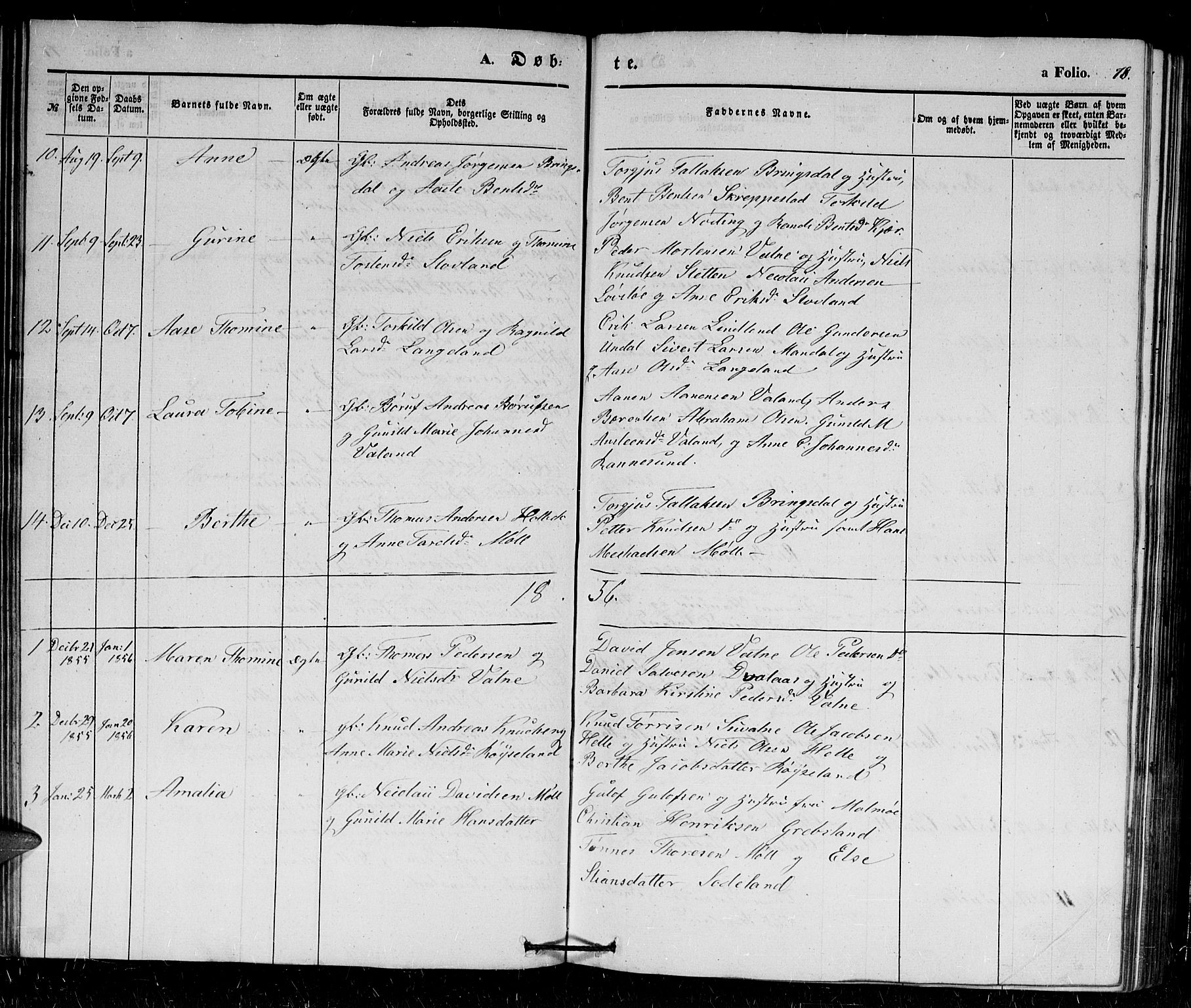 Holum sokneprestkontor, AV/SAK-1111-0022/F/Fb/Fba/L0003: Parish register (copy) no. B 3, 1850-1866, p. 78