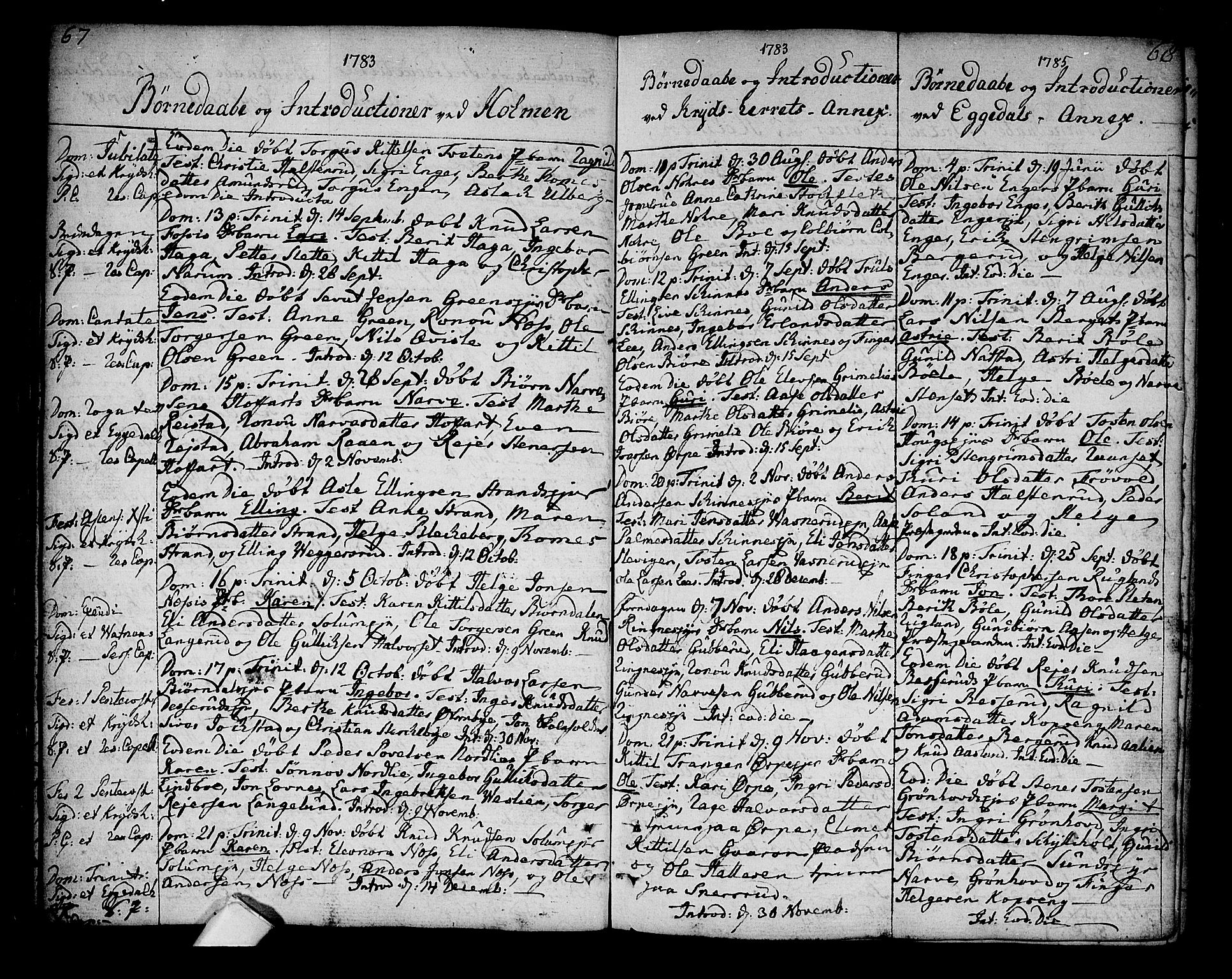 Sigdal kirkebøker, AV/SAKO-A-245/F/Fa/L0002: Parish register (official) no. I 2, 1778-1792, p. 67-68