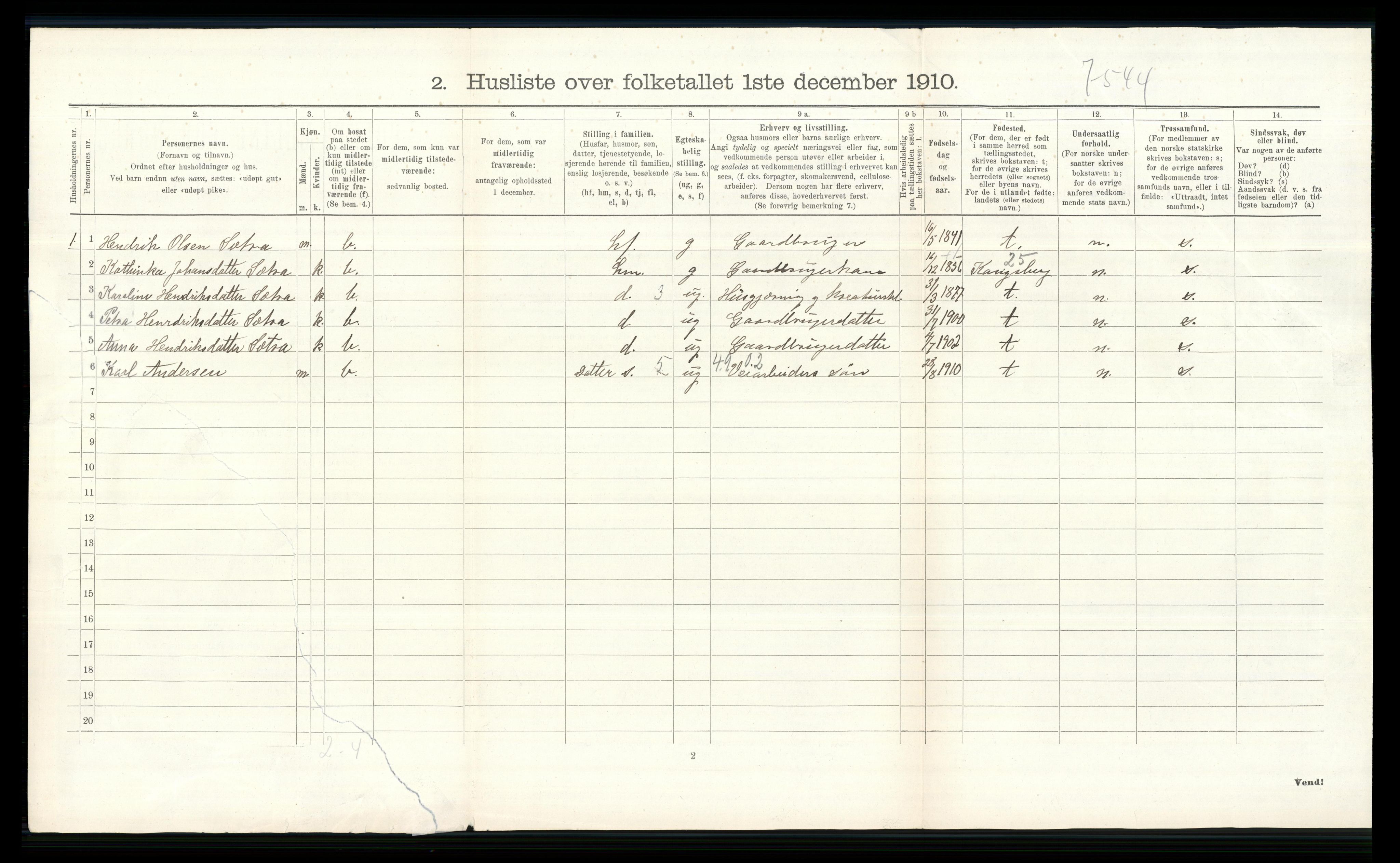 RA, 1910 census for Øvre Eiker, 1910, p. 930