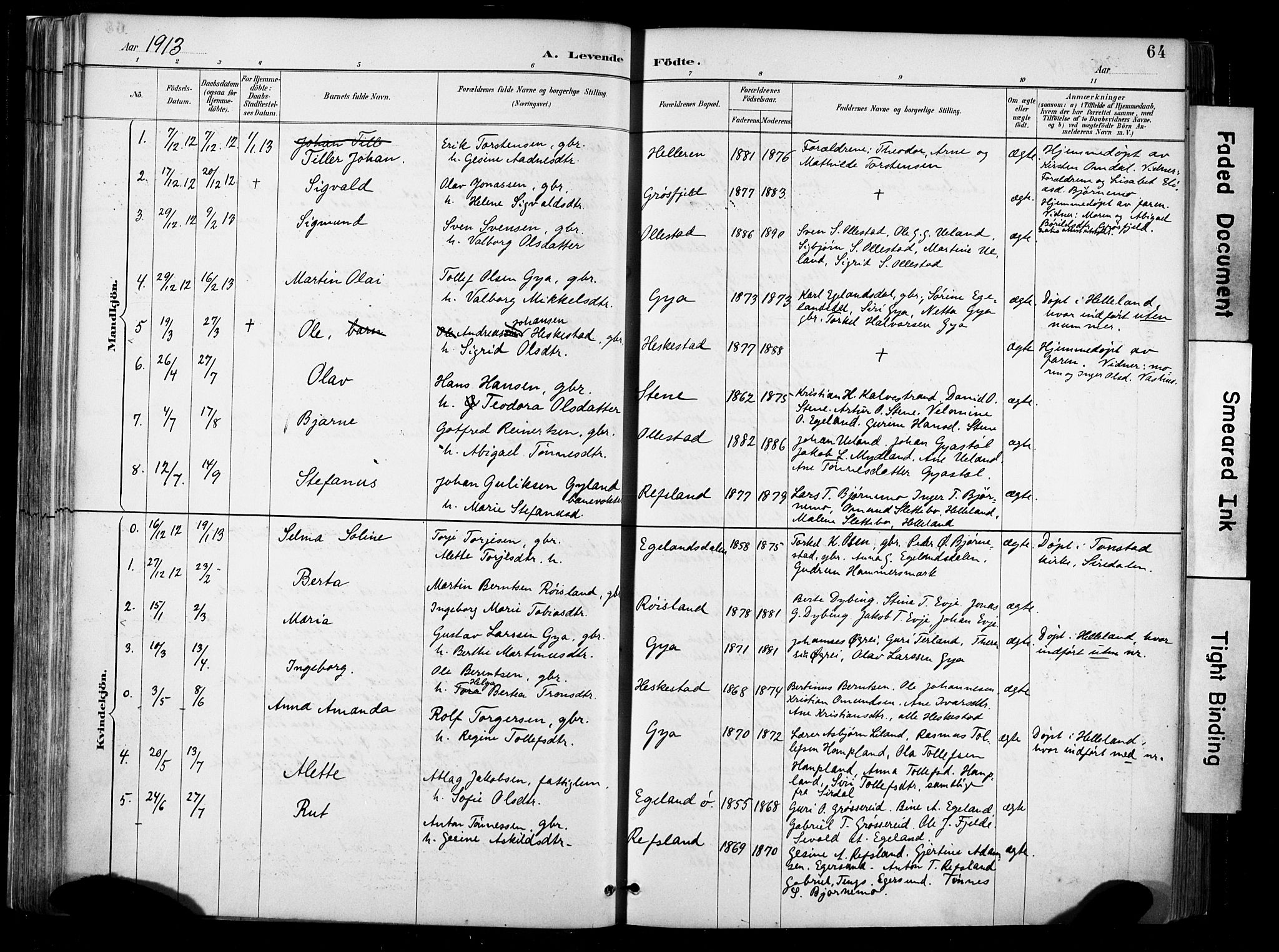 Lund sokneprestkontor, AV/SAST-A-101809/S06/L0012: Parish register (official) no. A 11, 1887-1921, p. 64