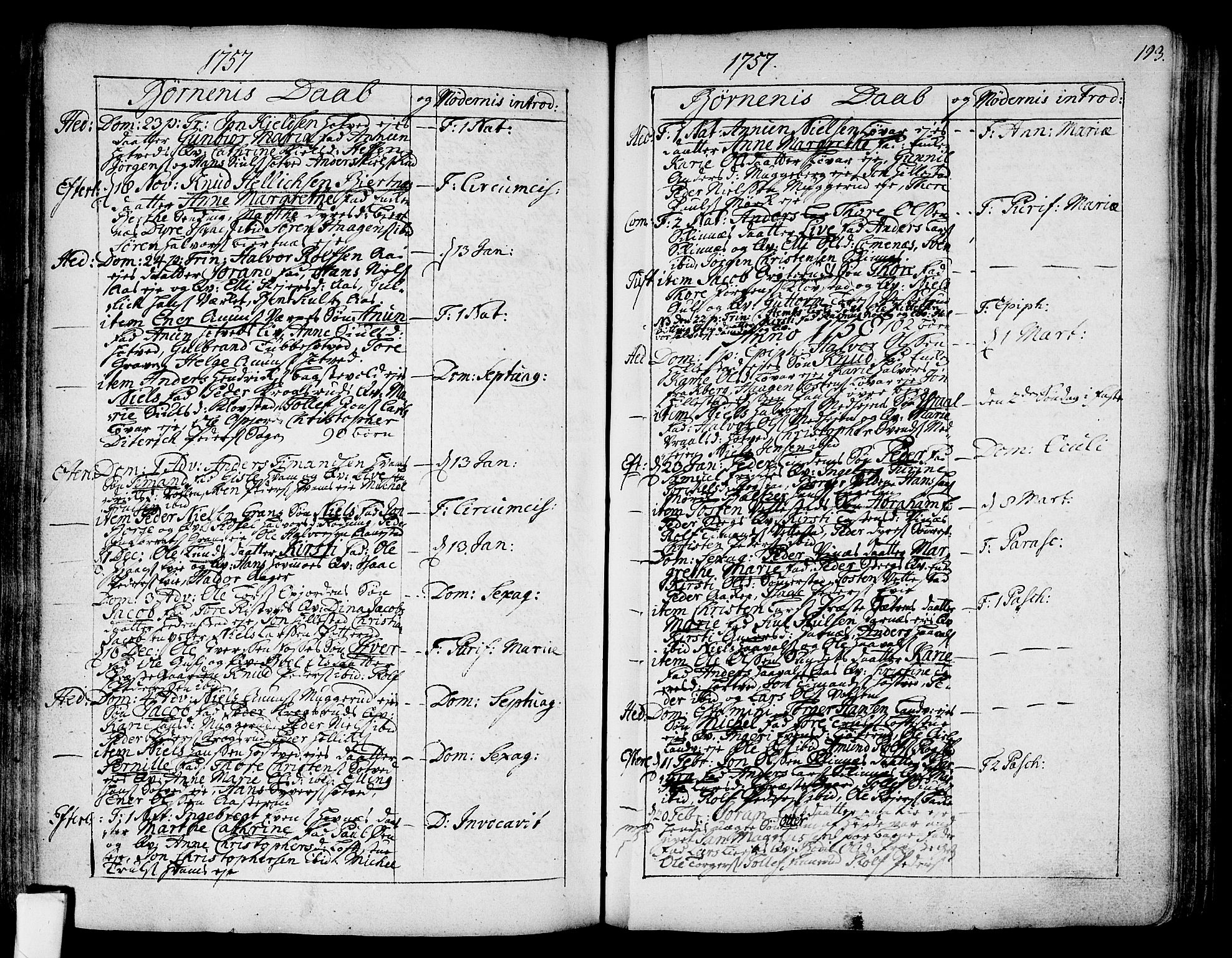 Sandsvær kirkebøker, AV/SAKO-A-244/F/Fa/L0002a: Parish register (official) no. I 2, 1725-1809, p. 193