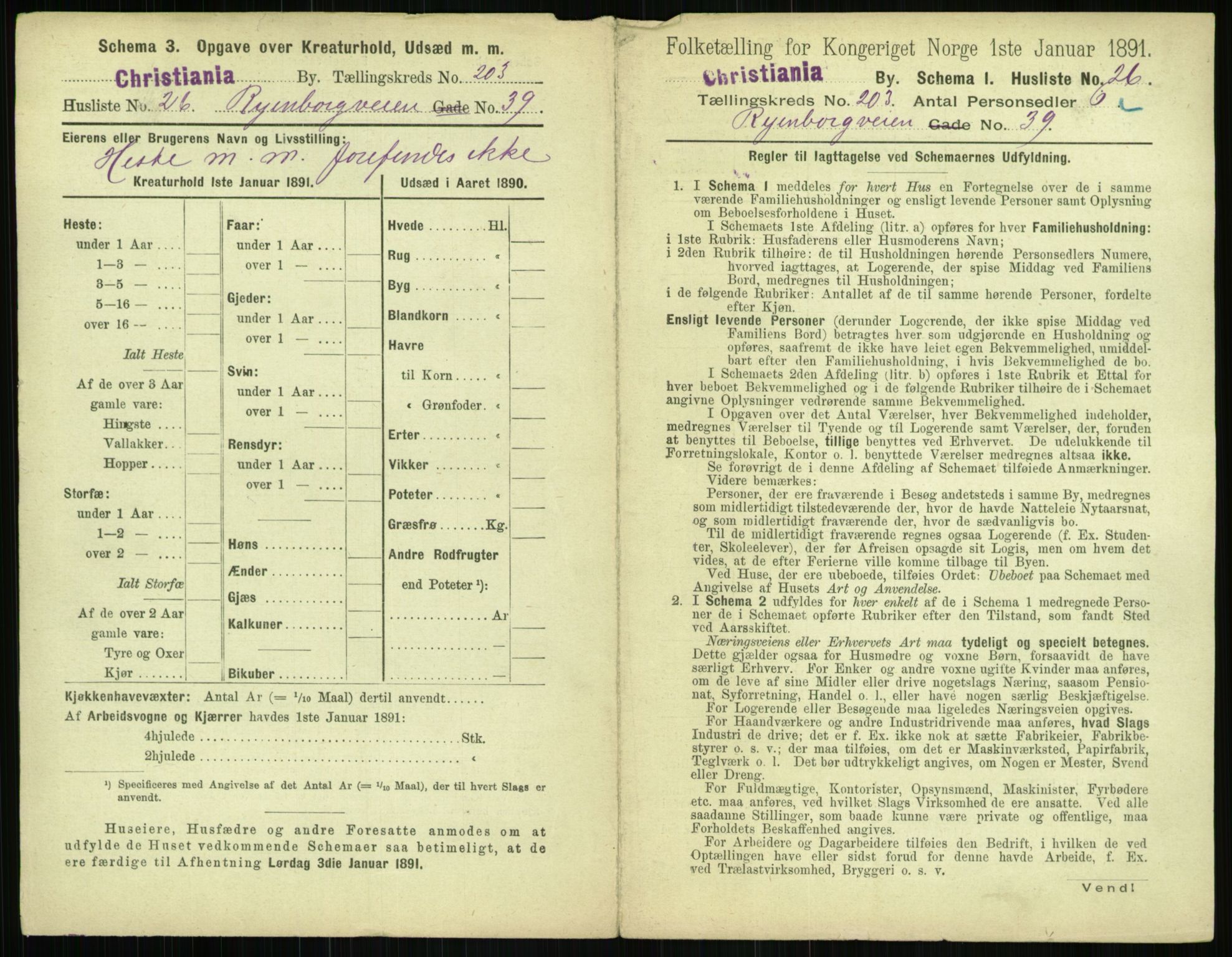 RA, 1891 census for 0301 Kristiania, 1891, p. 122096