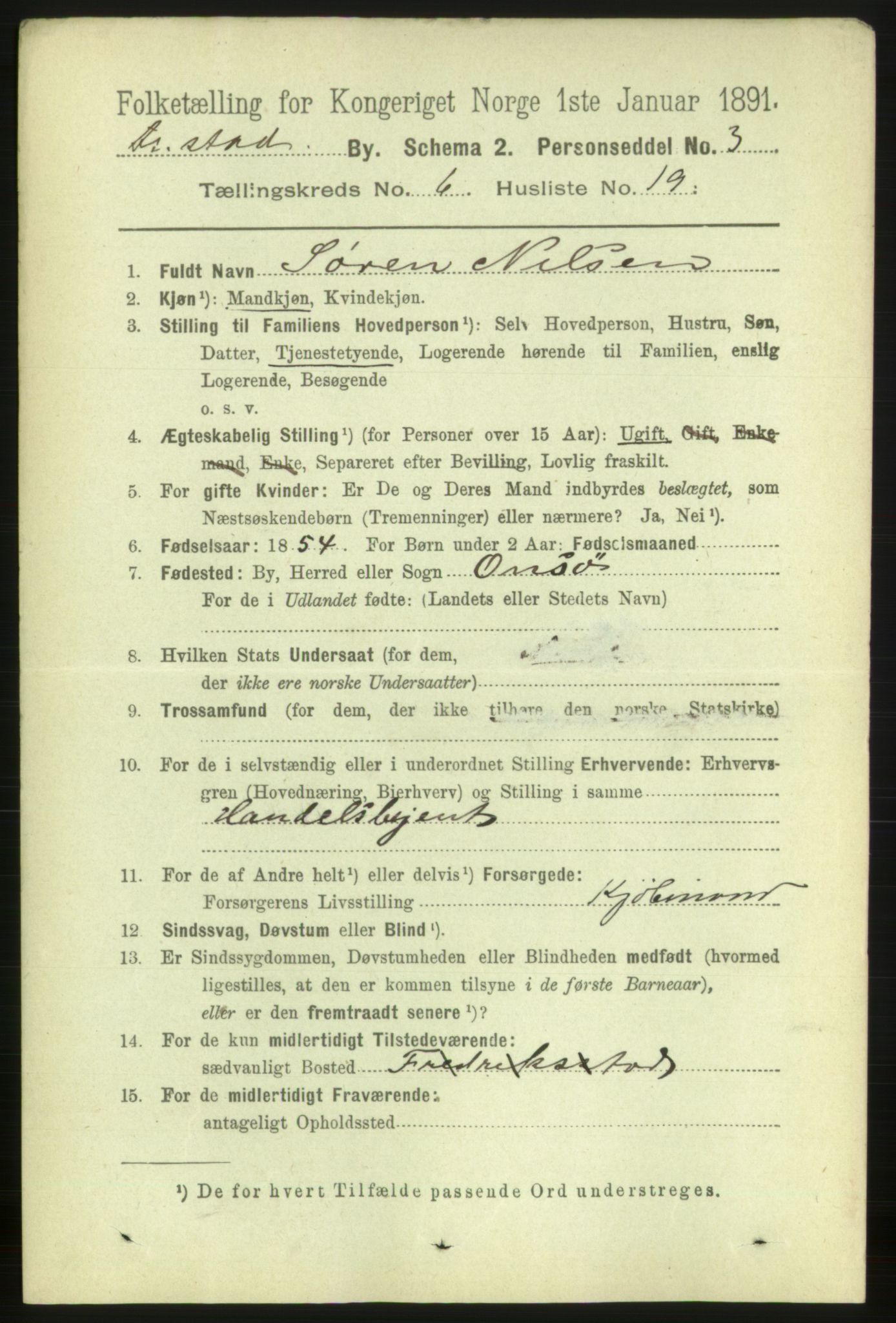 RA, 1891 census for 0103 Fredrikstad, 1891, p. 7820