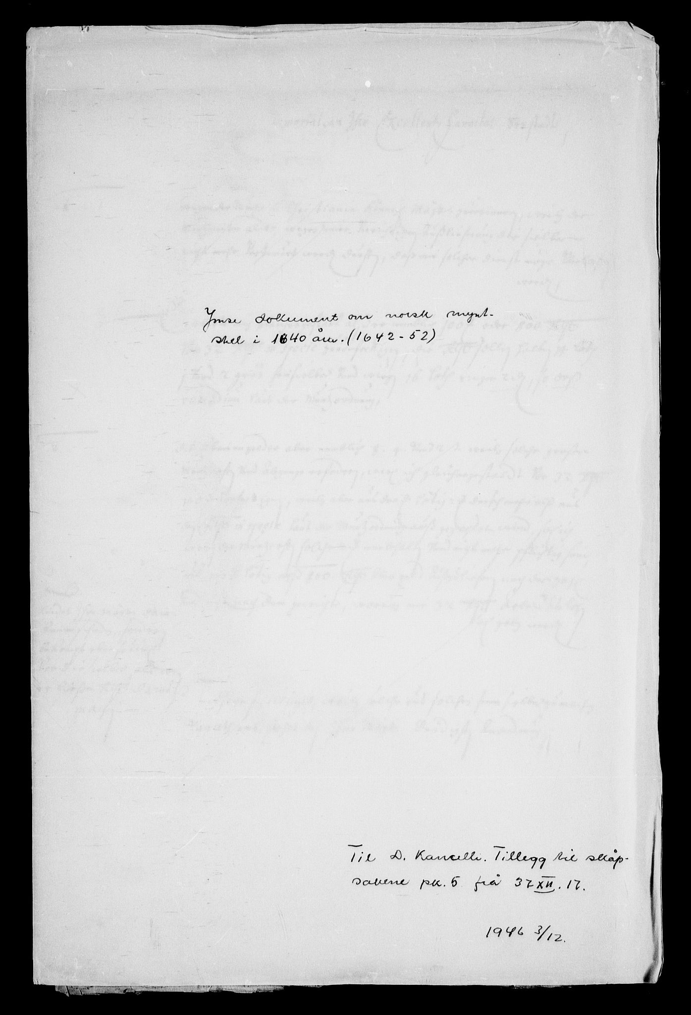 Danske Kanselli, Skapsaker, AV/RA-EA-4061/G/L0005: Tillegg til skapsakene, 1642-1661, p. 2