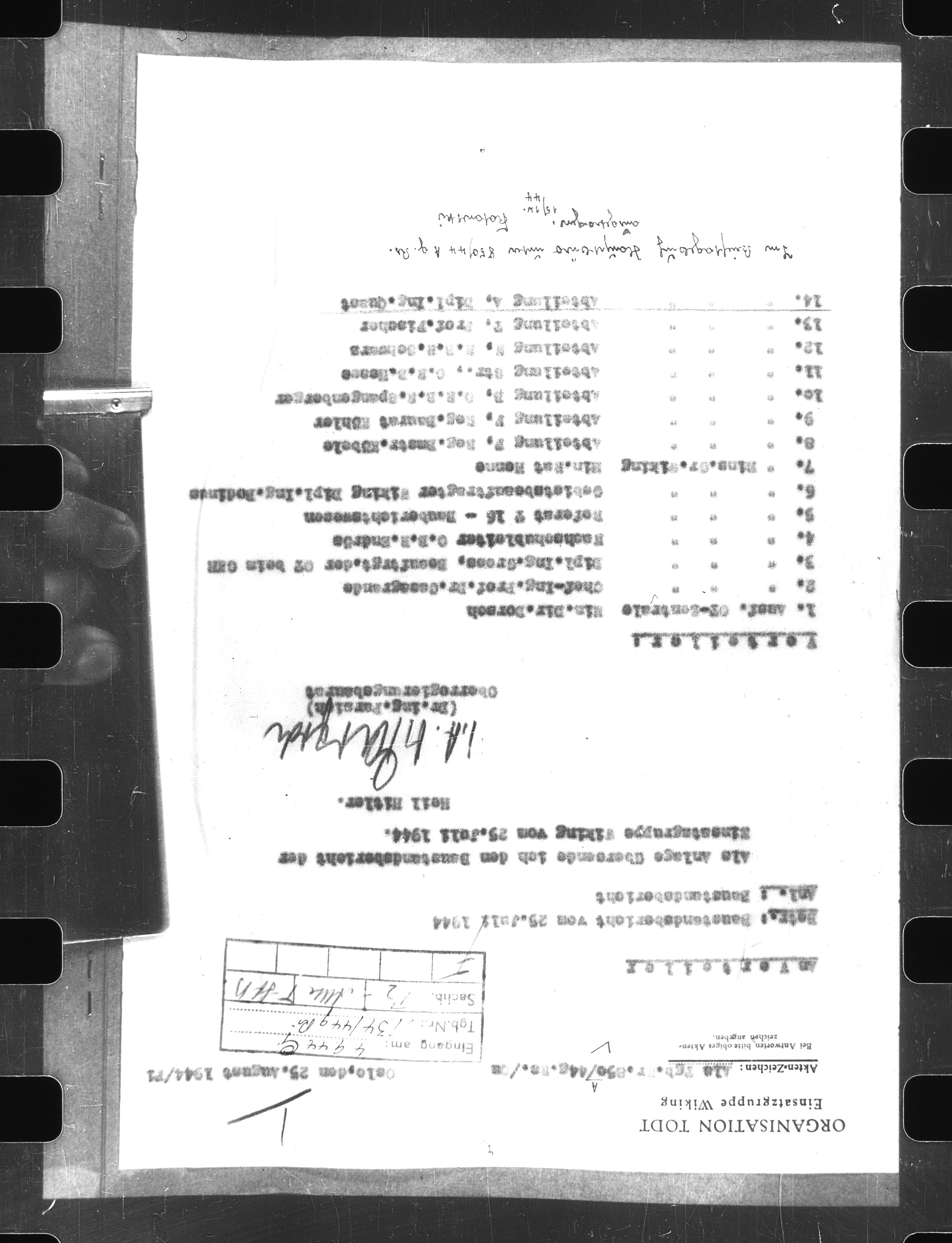 Documents Section, RA/RAFA-2200/V/L0061: Film med LMDC Serial Numbers, 1940-1945, p. 182