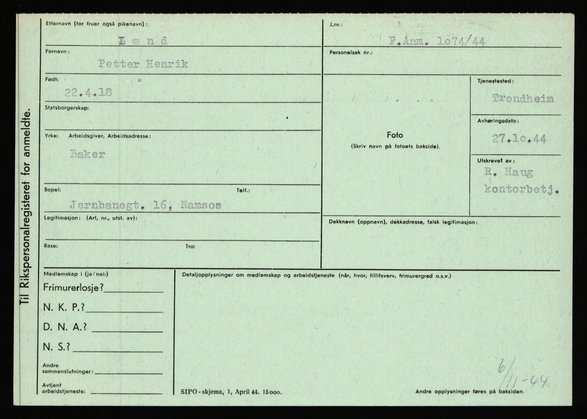 Statspolitiet - Hovedkontoret / Osloavdelingen, AV/RA-S-1329/C/Ca/L0010: Lind - Moksnes, 1943-1945, p. 1766