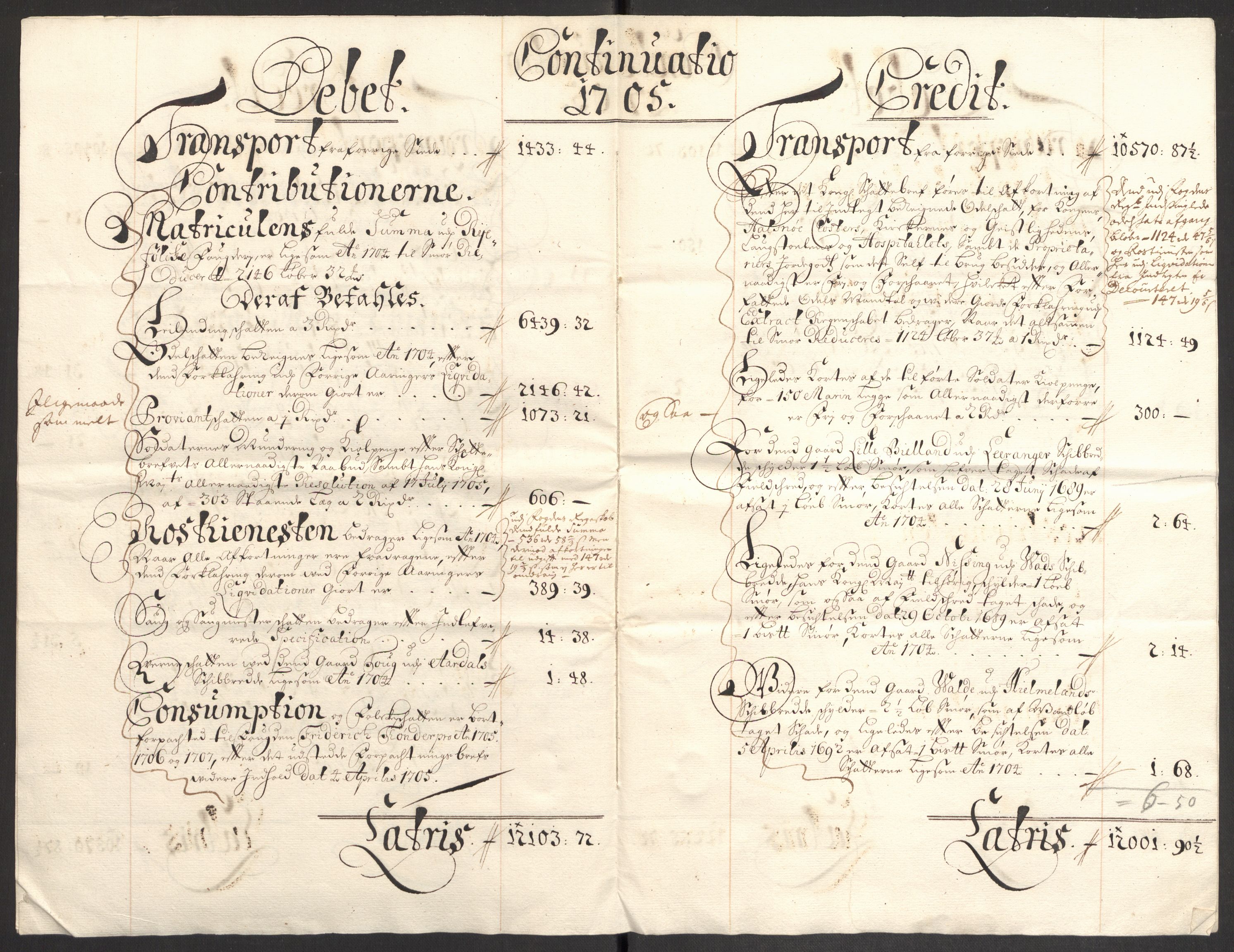 Rentekammeret inntil 1814, Reviderte regnskaper, Fogderegnskap, RA/EA-4092/R47/L2860: Fogderegnskap Ryfylke, 1703-1705, p. 463