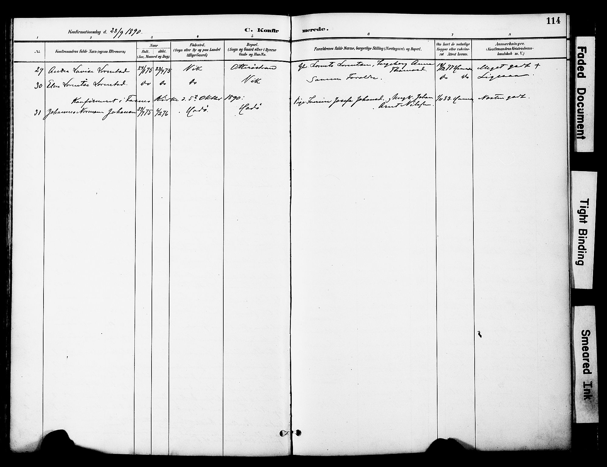 Ministerialprotokoller, klokkerbøker og fødselsregistre - Nord-Trøndelag, SAT/A-1458/774/L0628: Parish register (official) no. 774A02, 1887-1903, p. 114