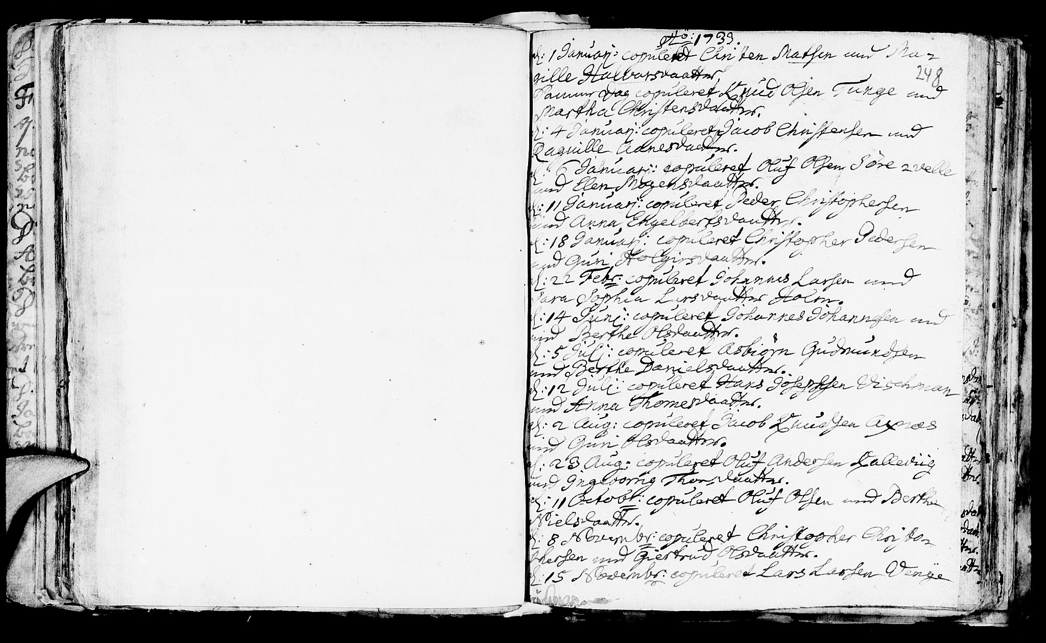 Avaldsnes sokneprestkontor, SAST/A -101851/H/Ha/Haa/L0001: Parish register (official) no. A 1, 1711-1764, p. 248