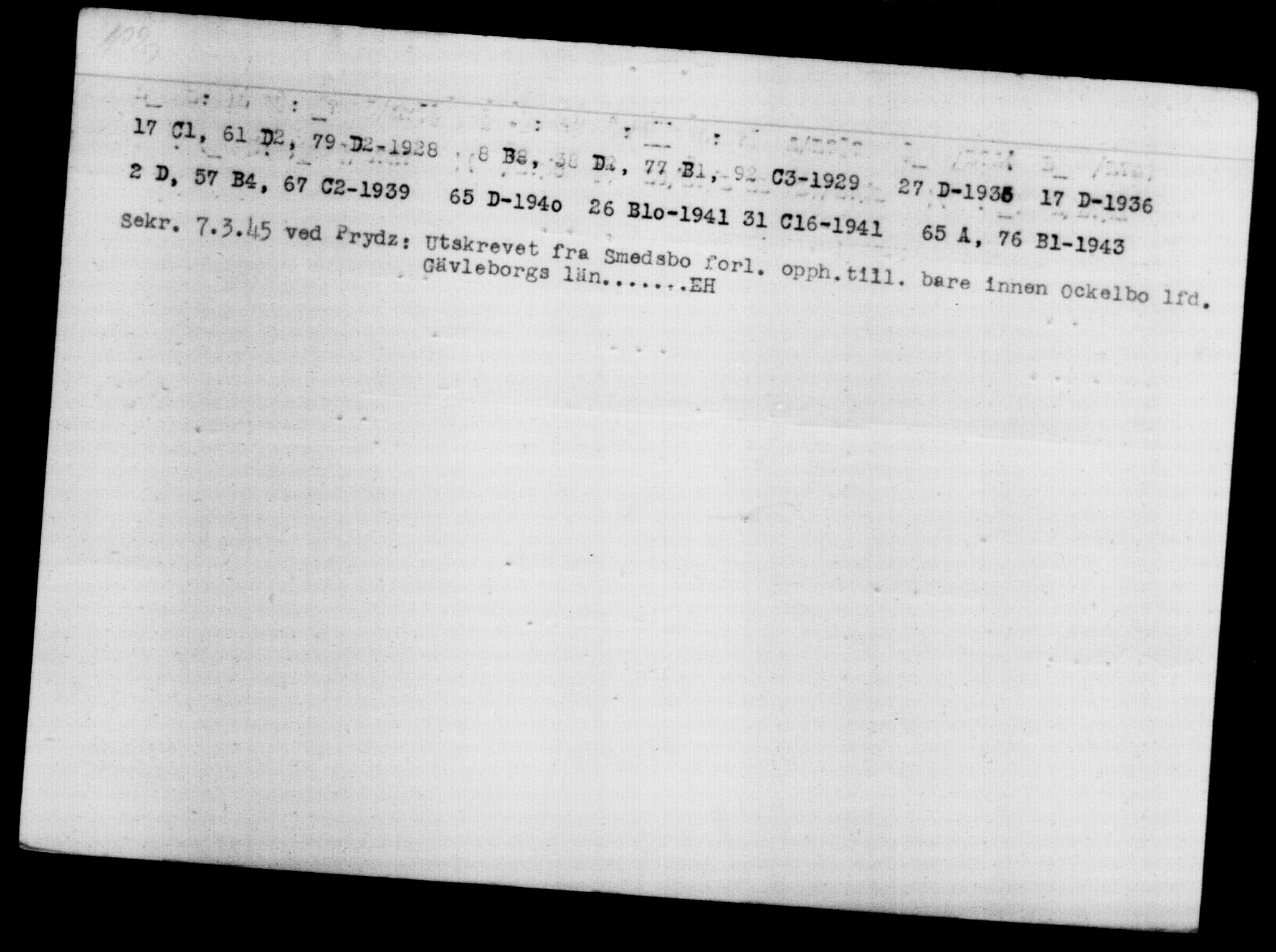 Den Kgl. Norske Legasjons Flyktningskontor, AV/RA-S-6753/V/Va/L0012: Kjesäterkartoteket.  Flyktningenr. 28300-31566, 1940-1945, p. 1406