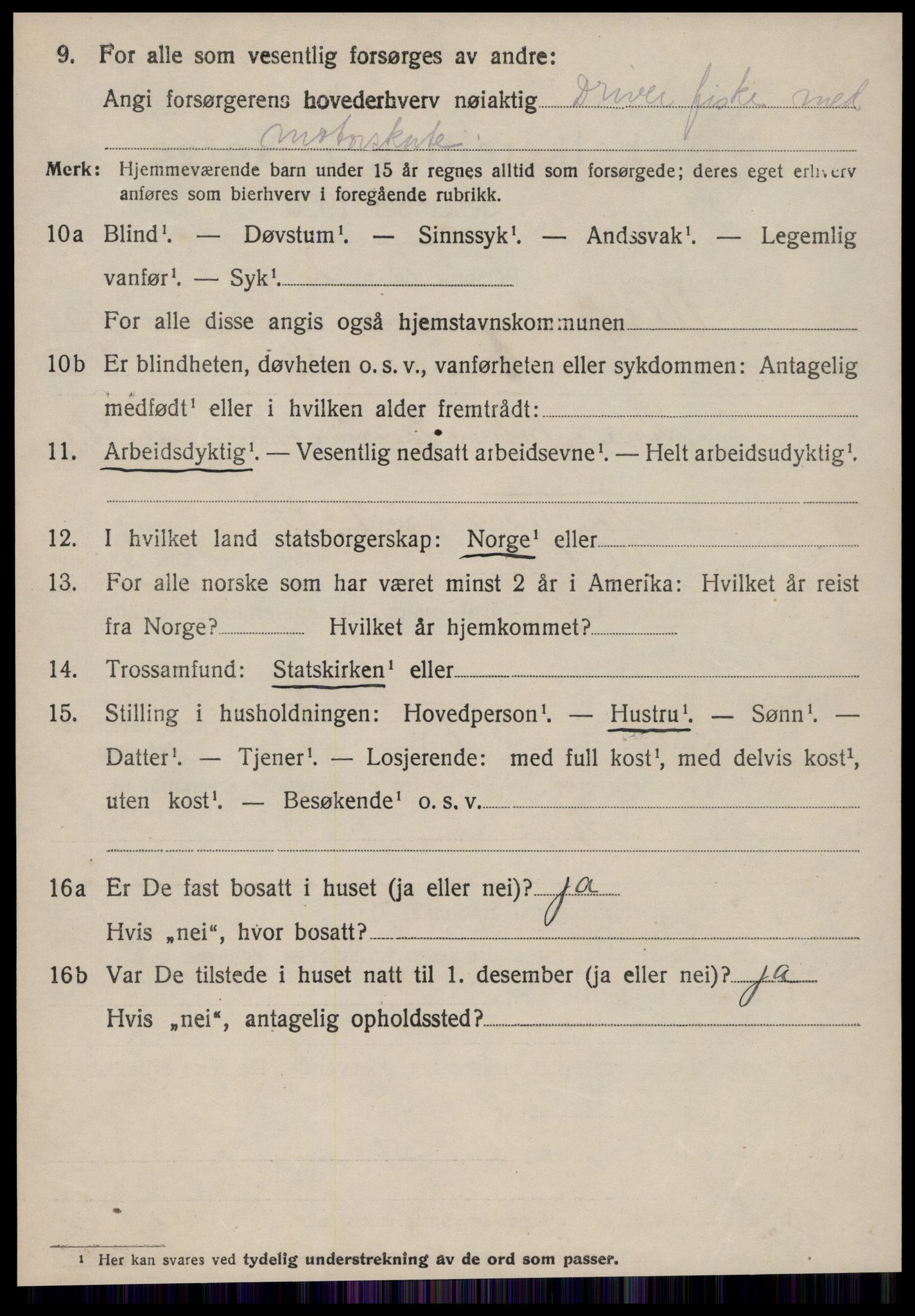 SAT, 1920 census for Ulstein, 1920, p. 5317